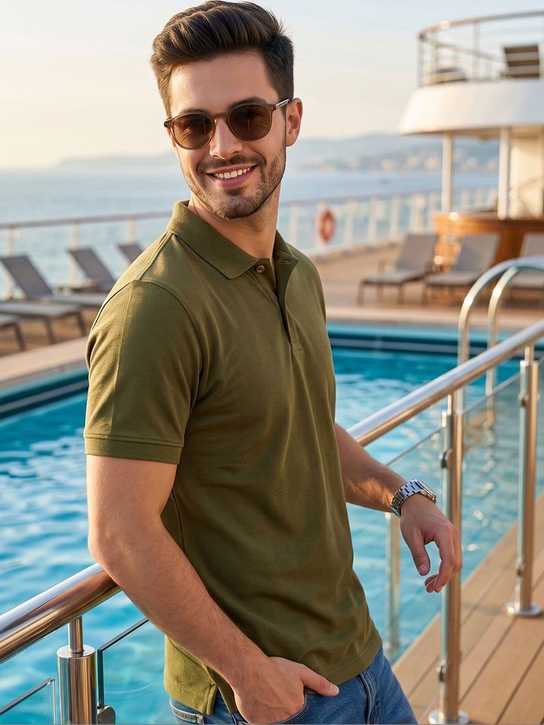 XFOX Men Polo Collar T-shirt - view 1