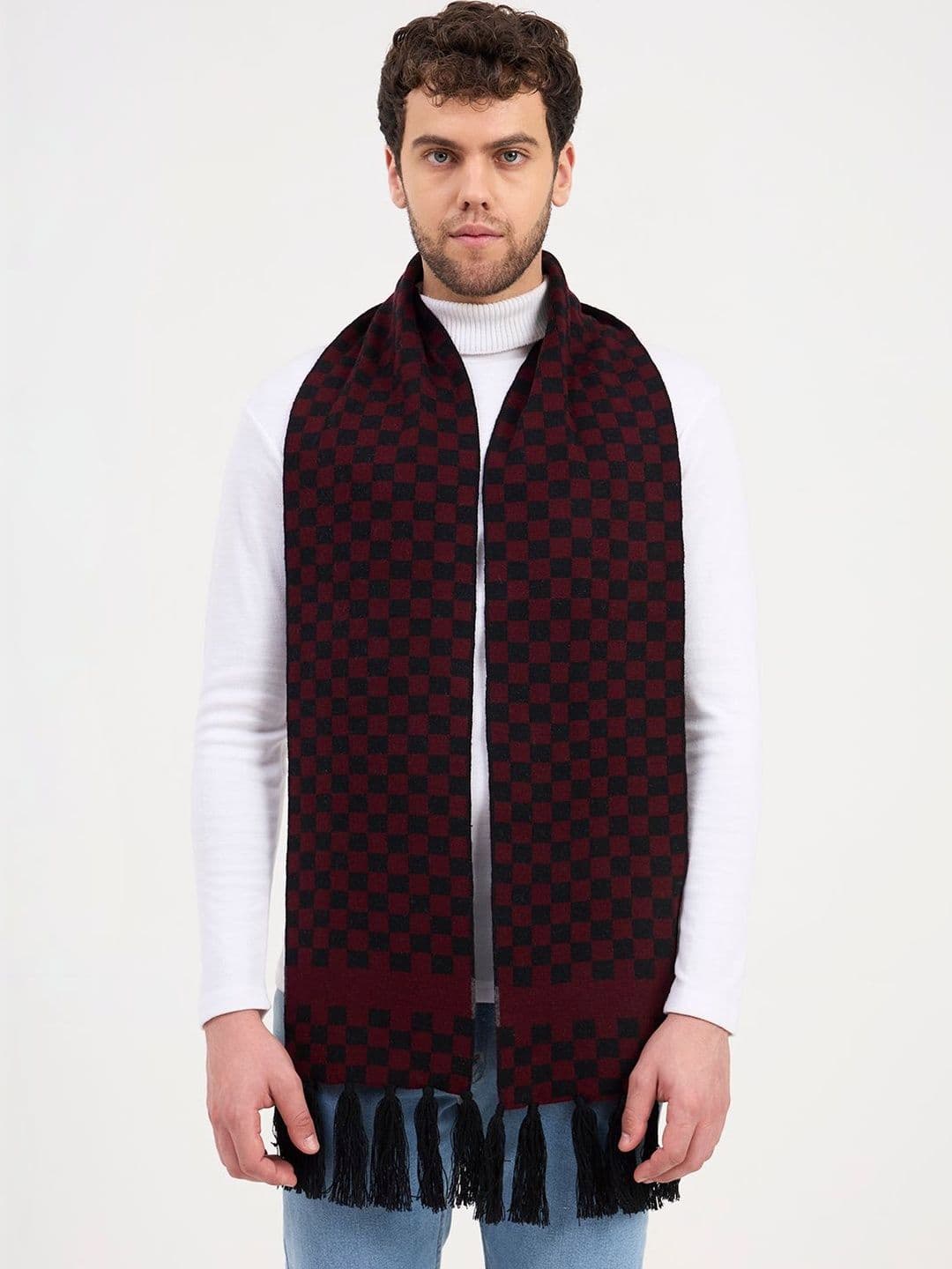 JoE Hazel Men Checked Acrylic Mufflers - view 1