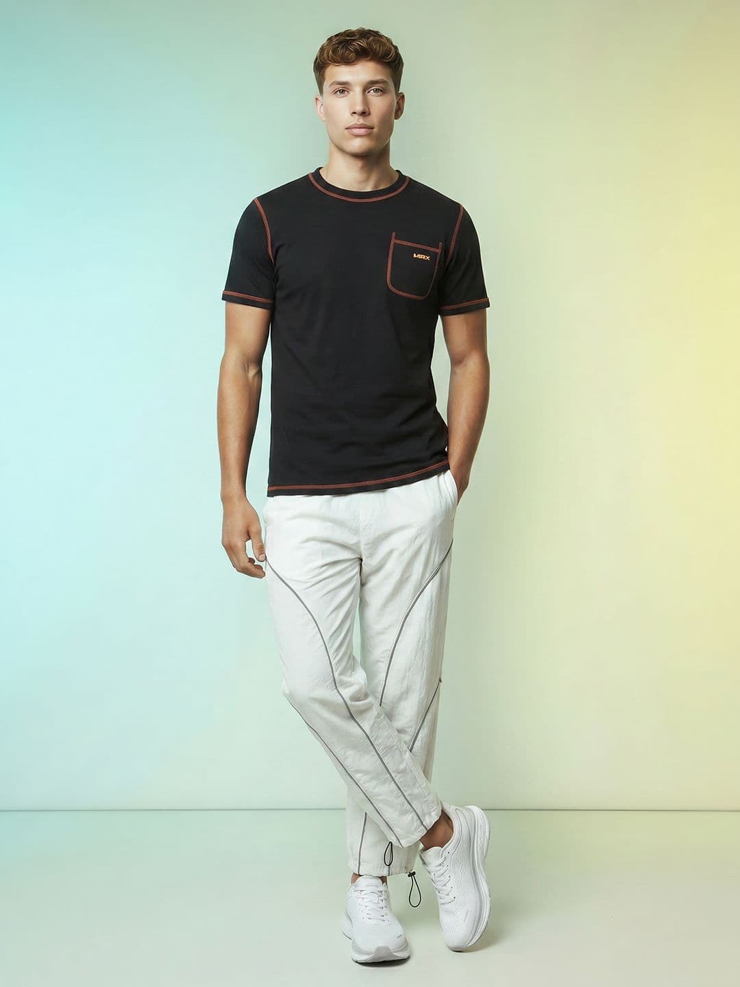 HRX by Hrithik Roshan Contrast Stitch T-shirt - view 1