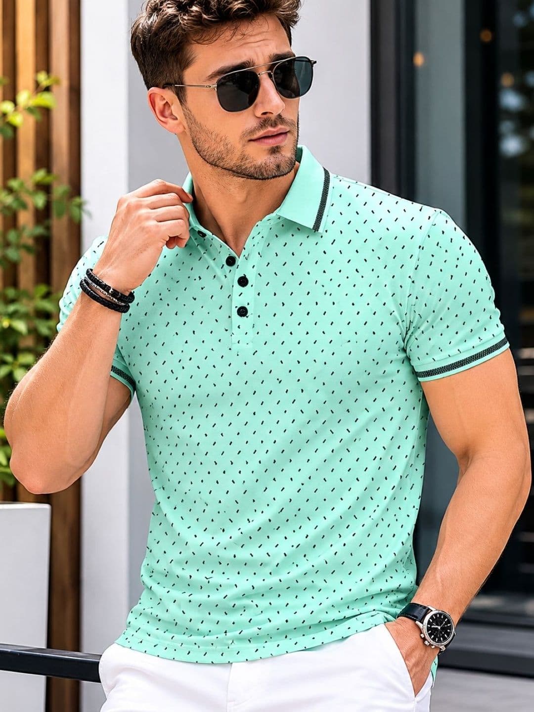 Moda Rapido Men Printed Polo Collar T-shirt - view 1