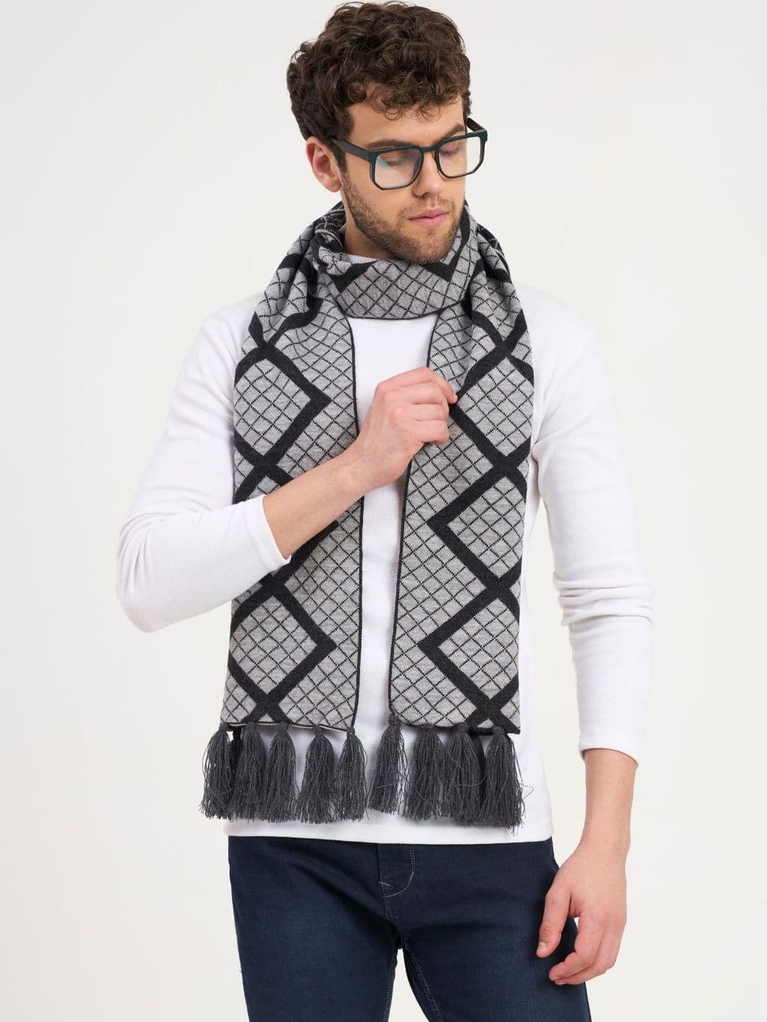 JoE Hazel Men Patterned Acrylic Mufflers - view 1