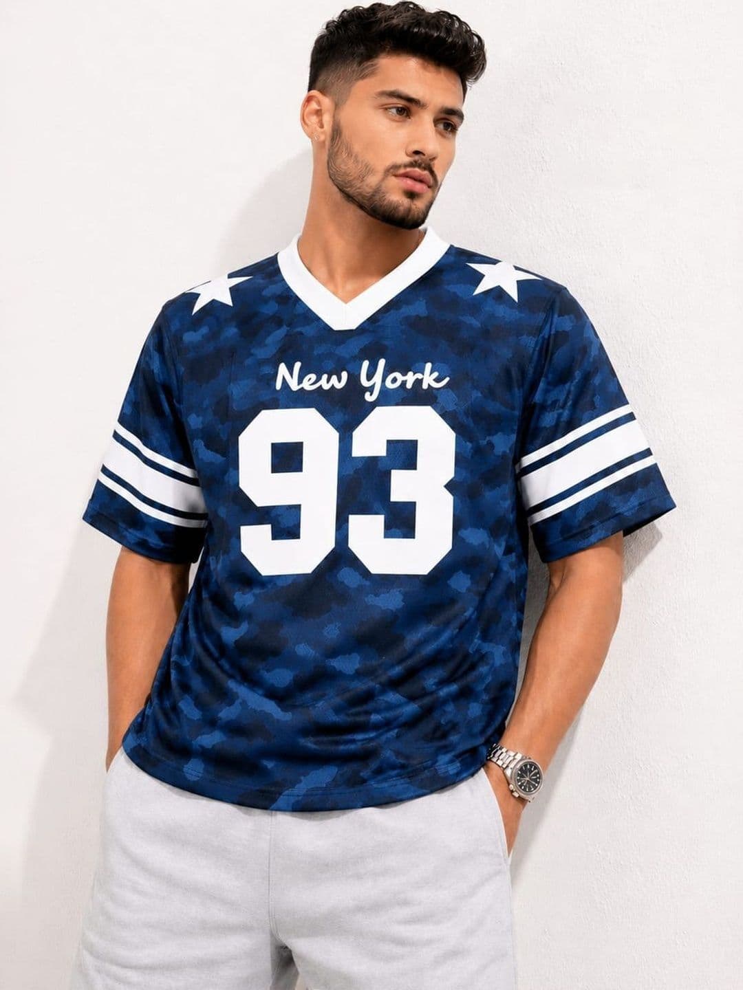 Force Men Printed V-Neck Pockets T-shirt - view 1