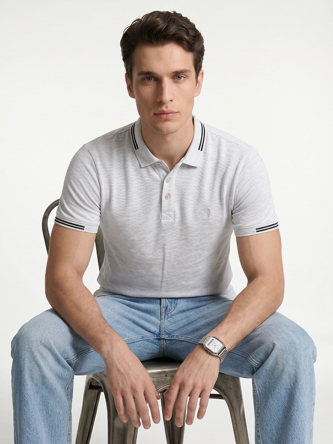 Integriti Polo Collar Pure Cotton T-shirt - view 1