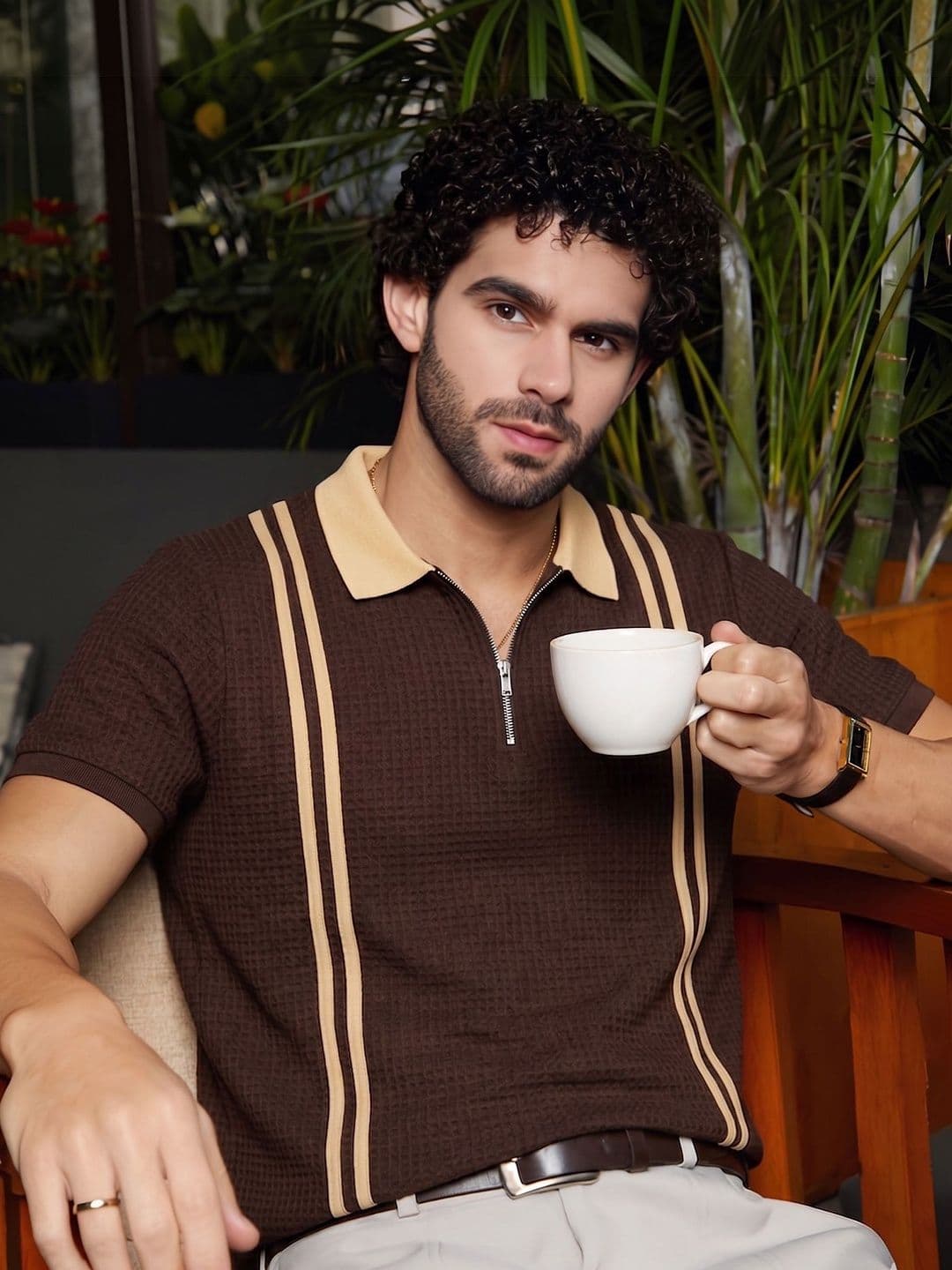 THE BEETEL HOUSE Men Polo Collar T-shirt - view 1
