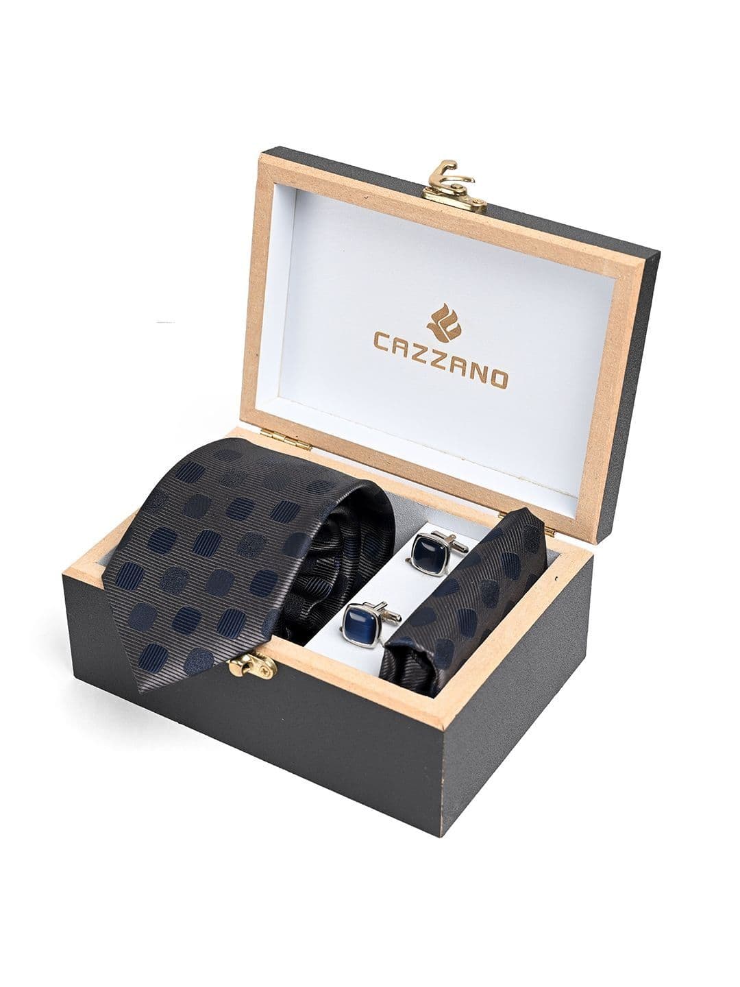 Cazzano Men Printed Tie & Cufflinks Set - view 1
