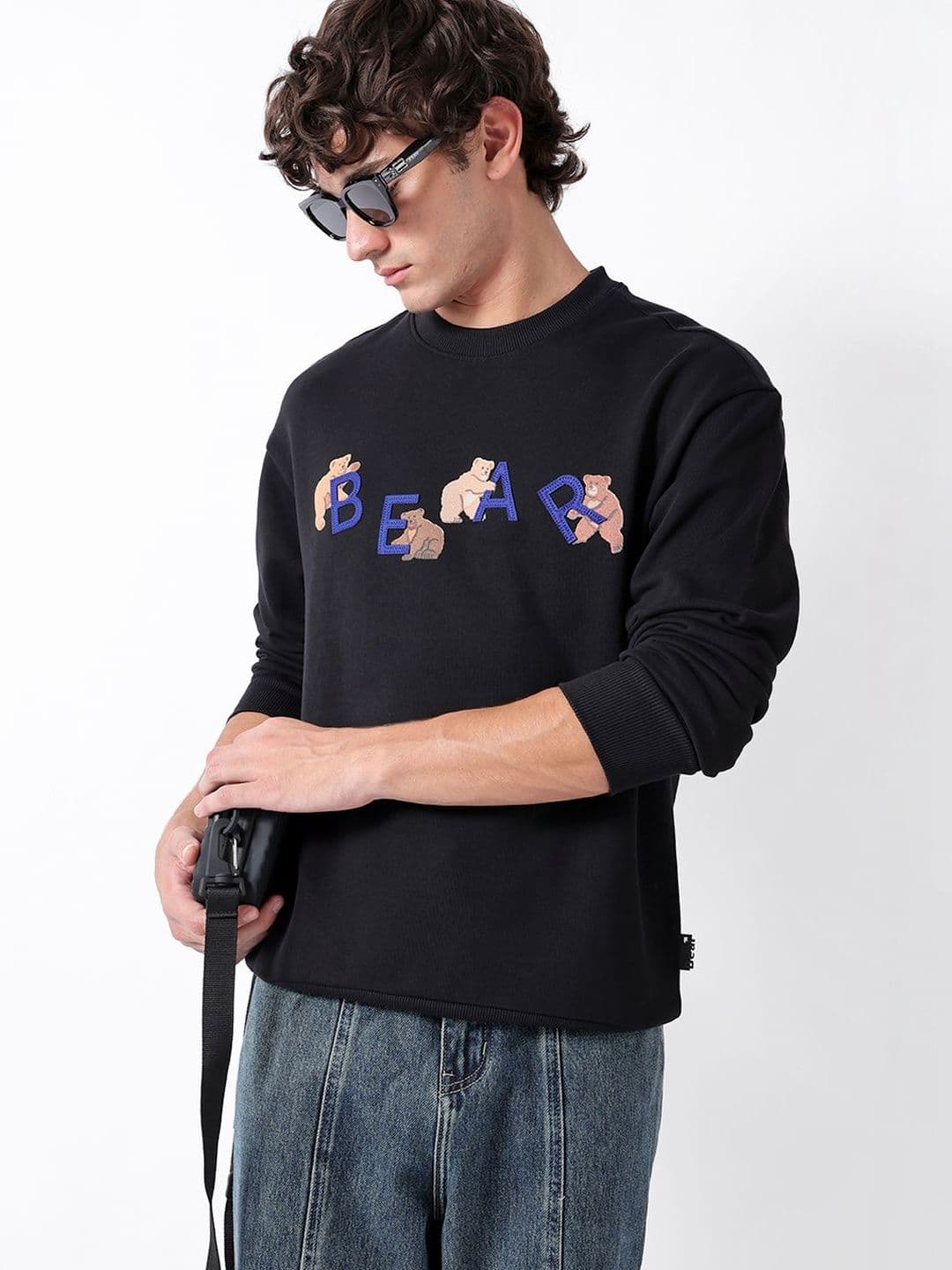 THE BEAR HOUSE Men Cotton Relaxed Fit Crew Neck Sweatshirt - view 1
