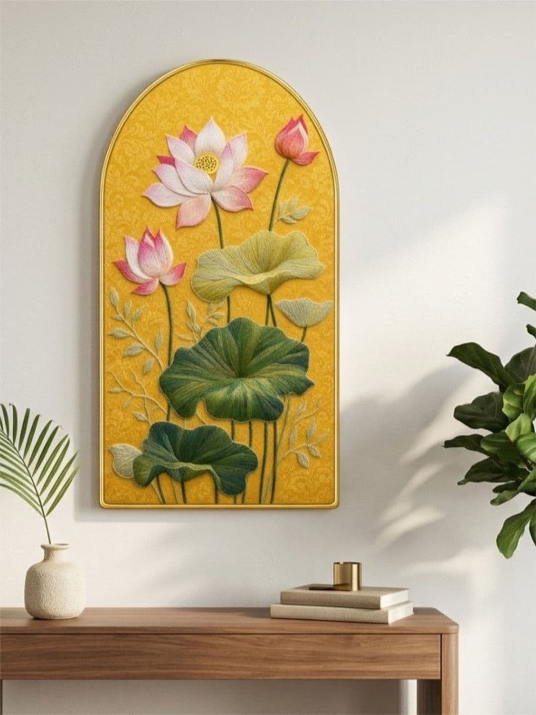 Myntra Elegant Homes Yellow MDF Living Room Portrait Wall Paintings 30'' x 16'' In - view 1