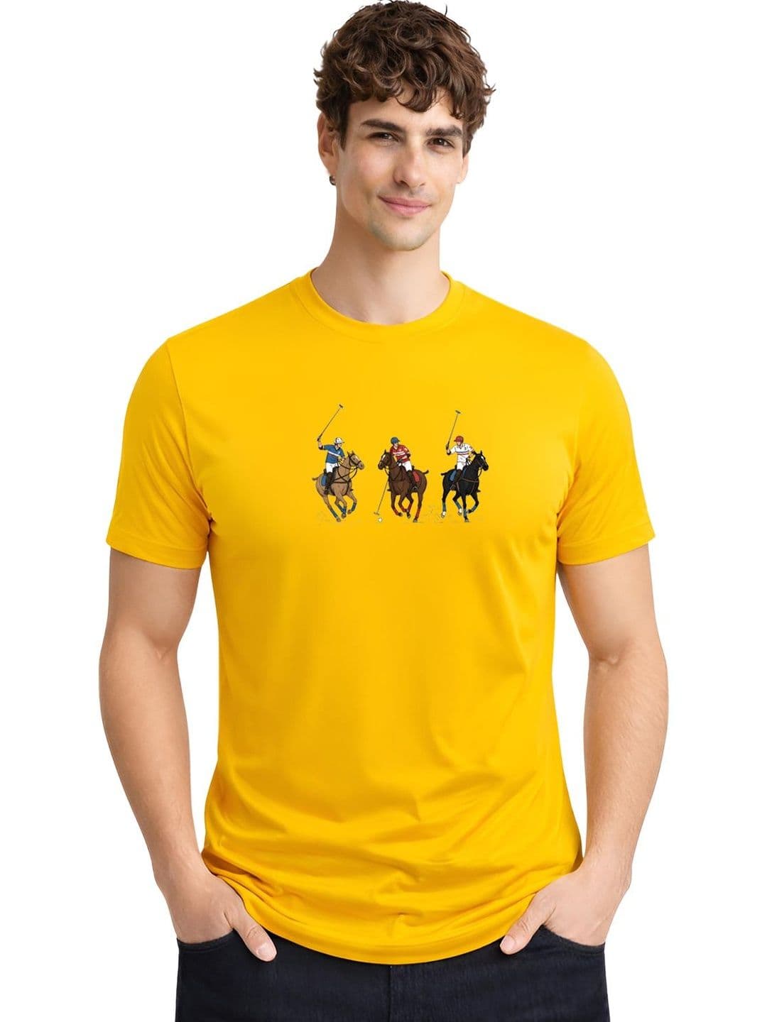 ADRO Typography Printed Round Neck Cotton Regular Fit T-shirt - view 1
