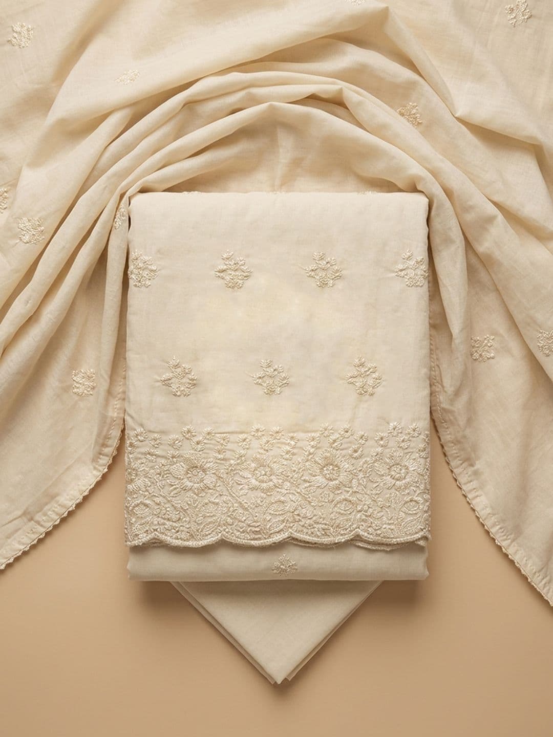 Meena Bazaar Embroidered Unstitched Dress Material - view 1