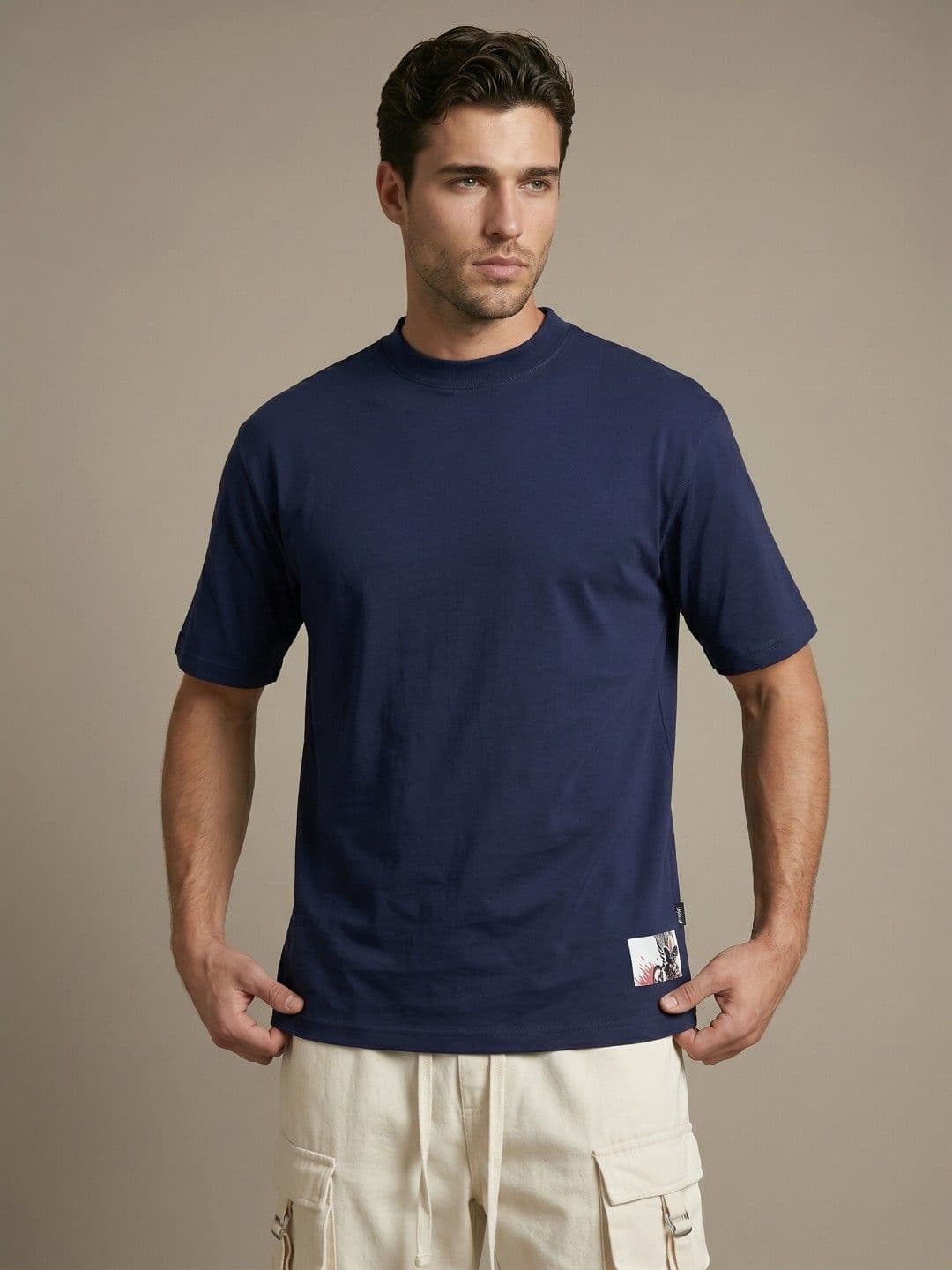 glitchez Drop-Shoulder Sleeves Relaxed Fit T-shirt - view 1