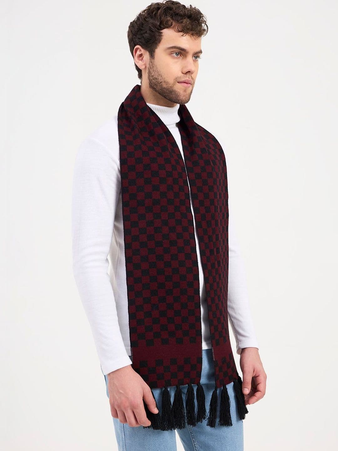 JoE Hazel Men Checked Acrylic Mufflers - view 1
