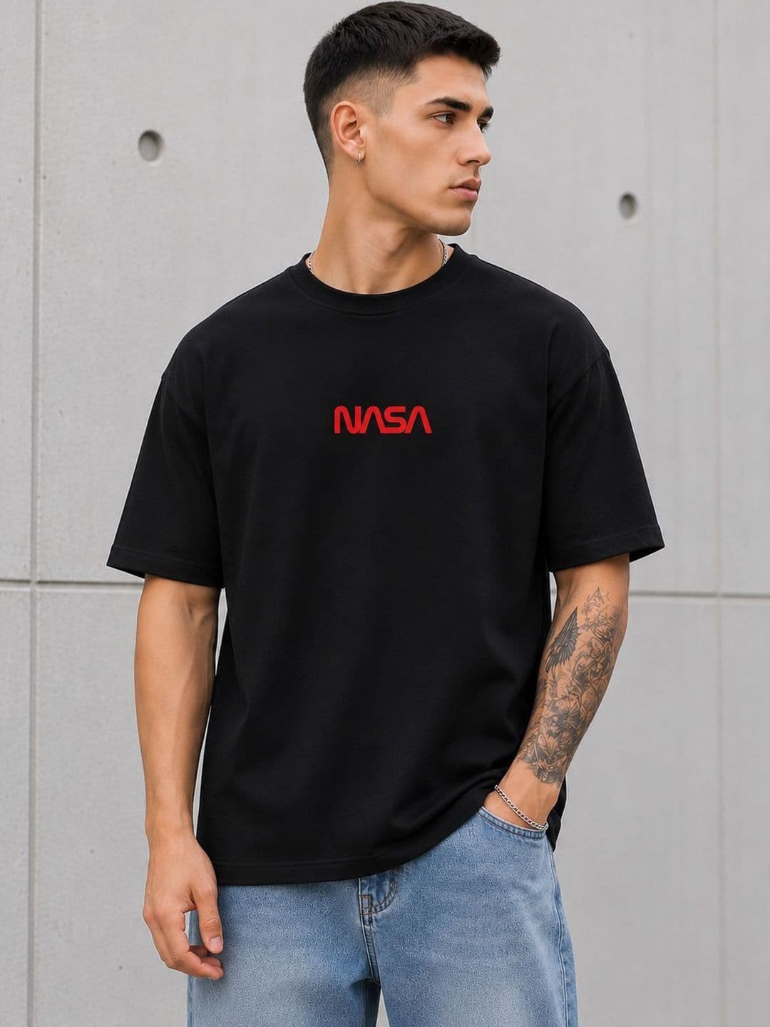 Kook N Keech Men Printed Drop-Shoulder Sleeves T-shirt - view 1