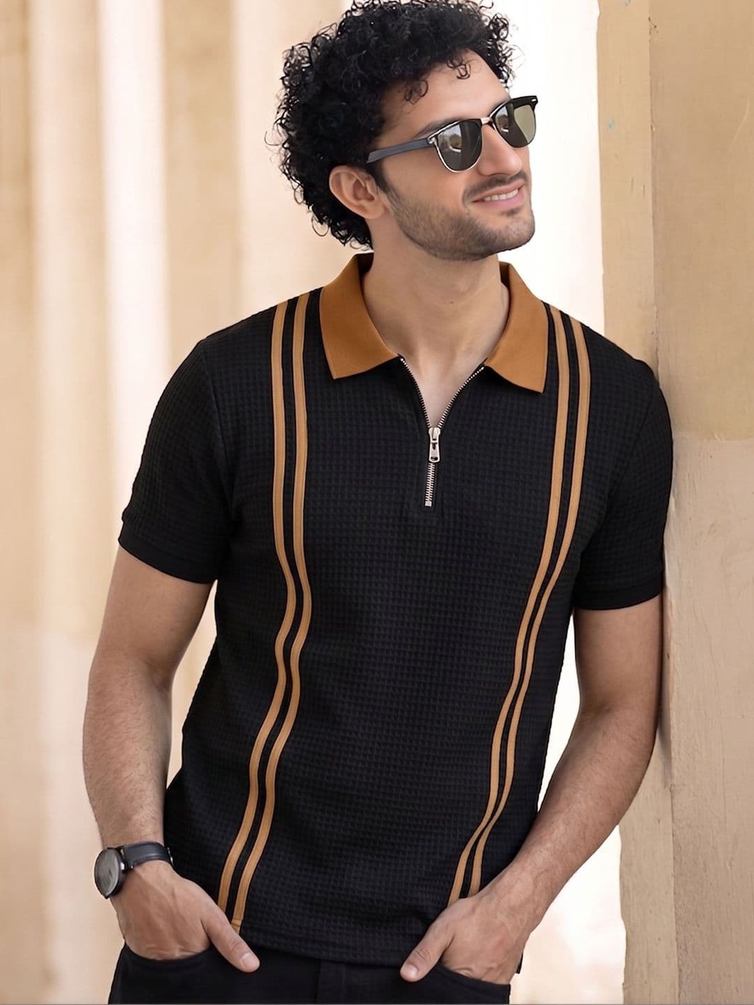 THE BEETEL HOUSE Men Polo Collar T-shirt - view 1