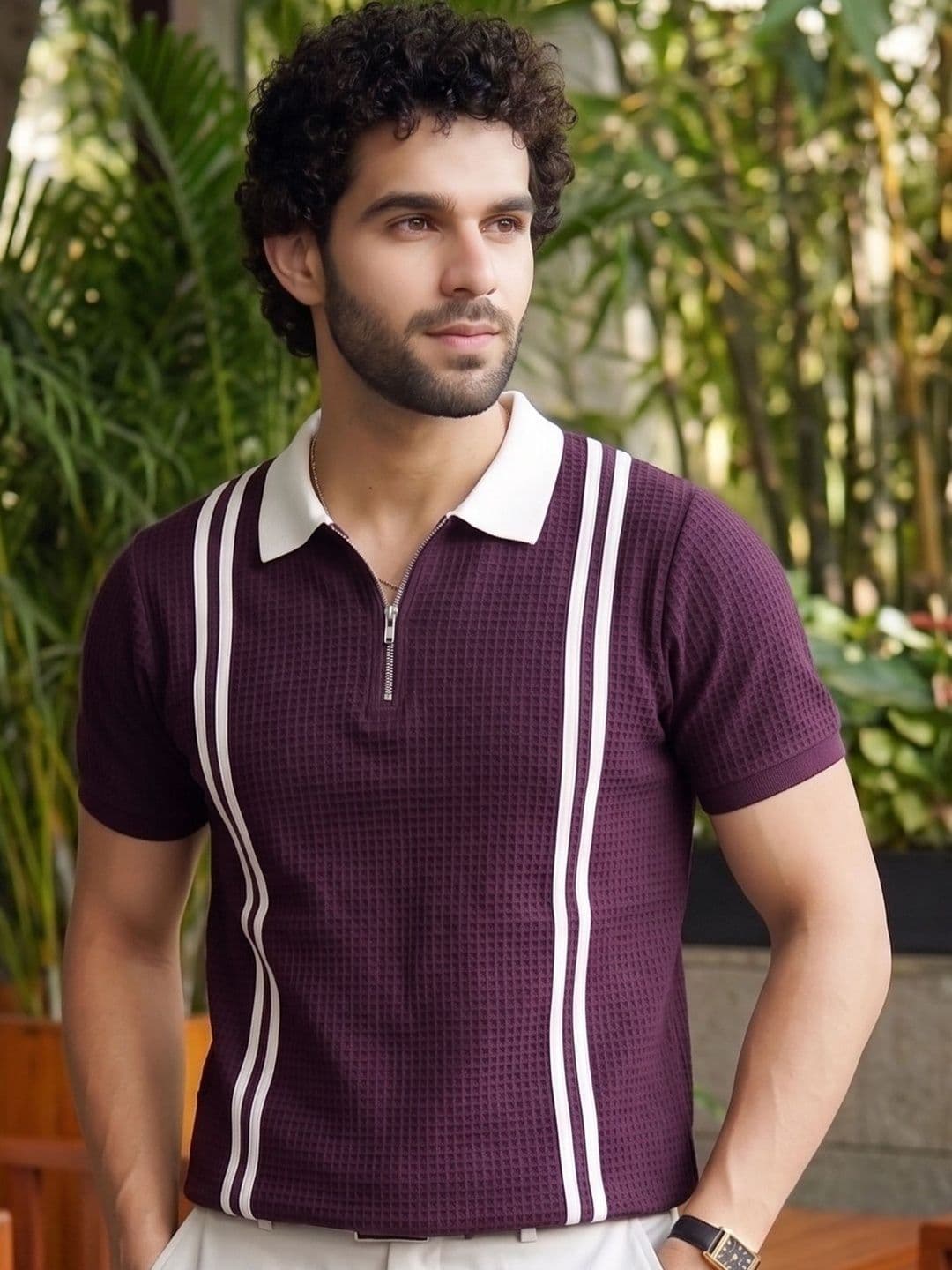 THE BEETEL HOUSE Men Polo Collar T-shirt - view 1