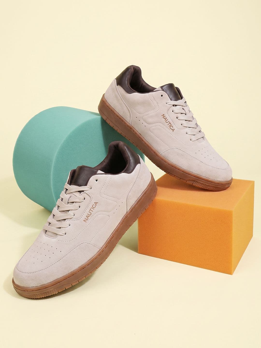 Nautica Men Grey Suede Sneakers - view 1