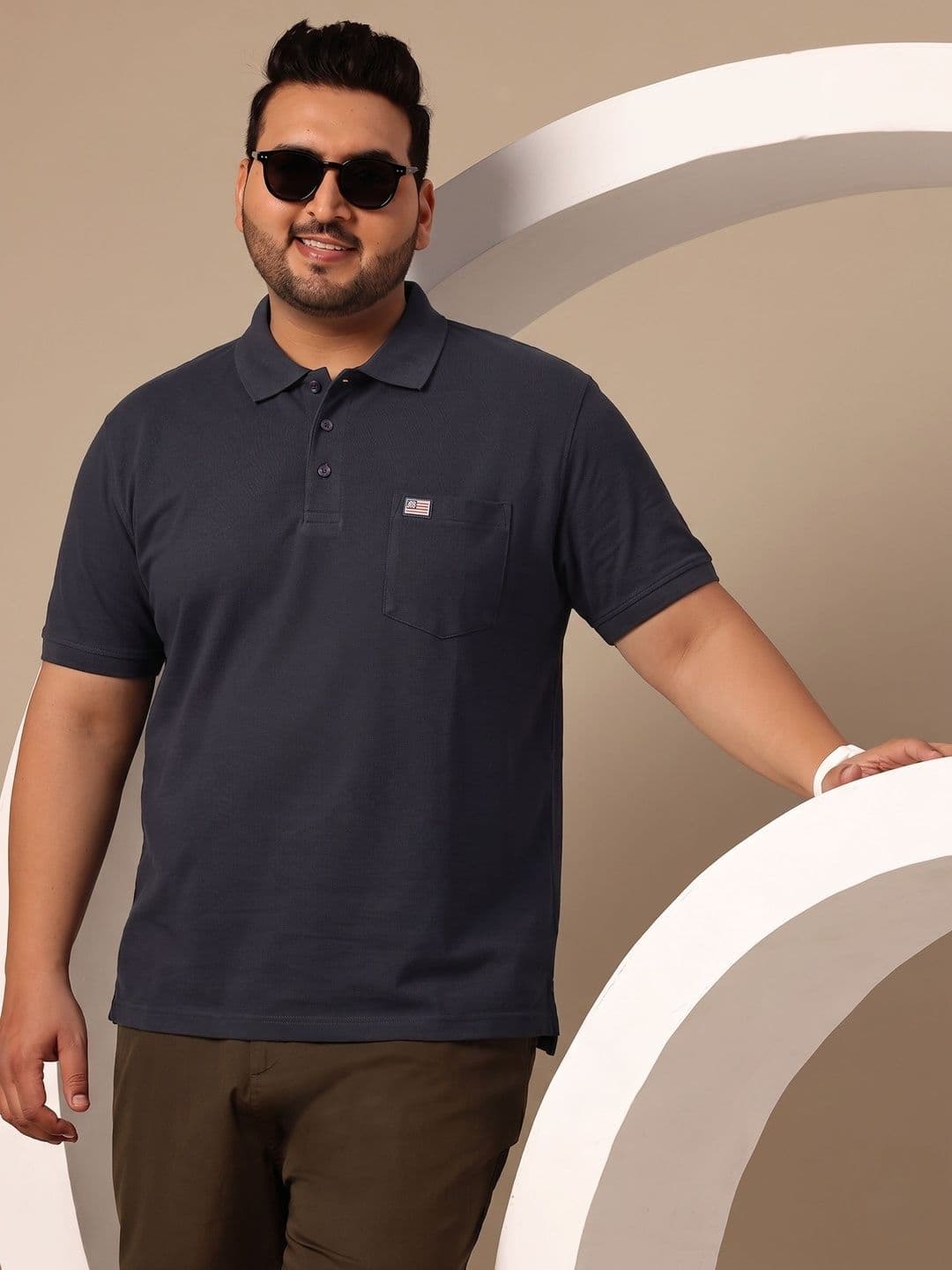 Sztori Men Brand Logo Polo Collar Pockets T-shirt - view 1