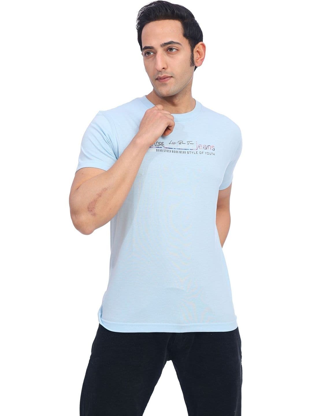 AXMANN Men Typography Printed Round Neck Short Sleeves Cotton T-shirt - view 1