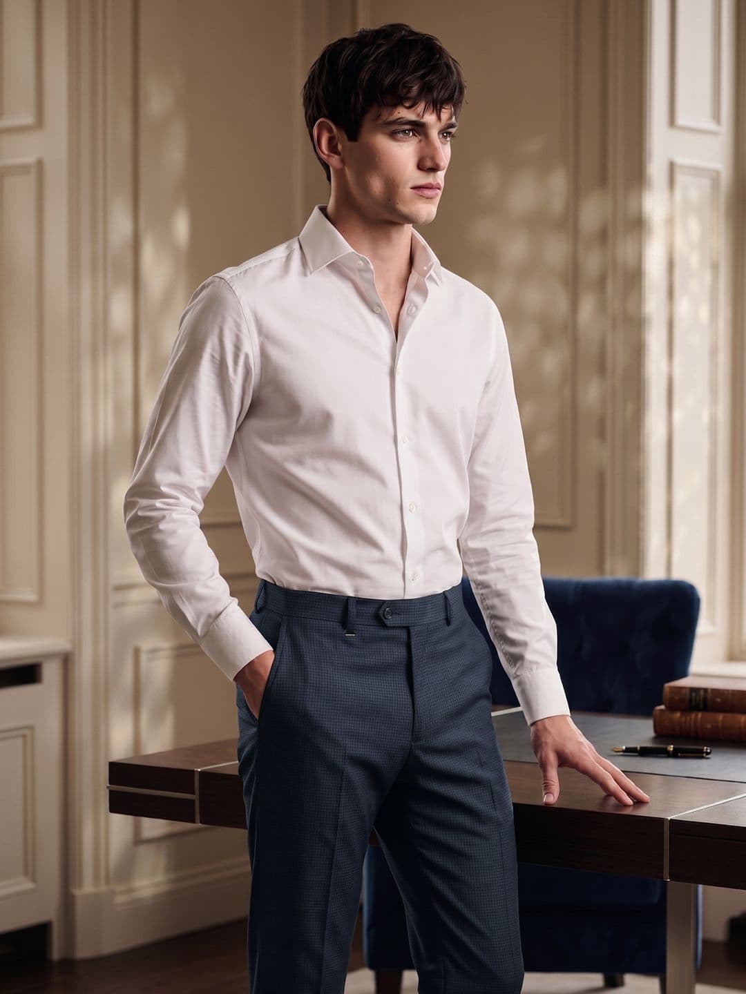 Van Heusen Men Slim Fit Formal Trousers - view 1