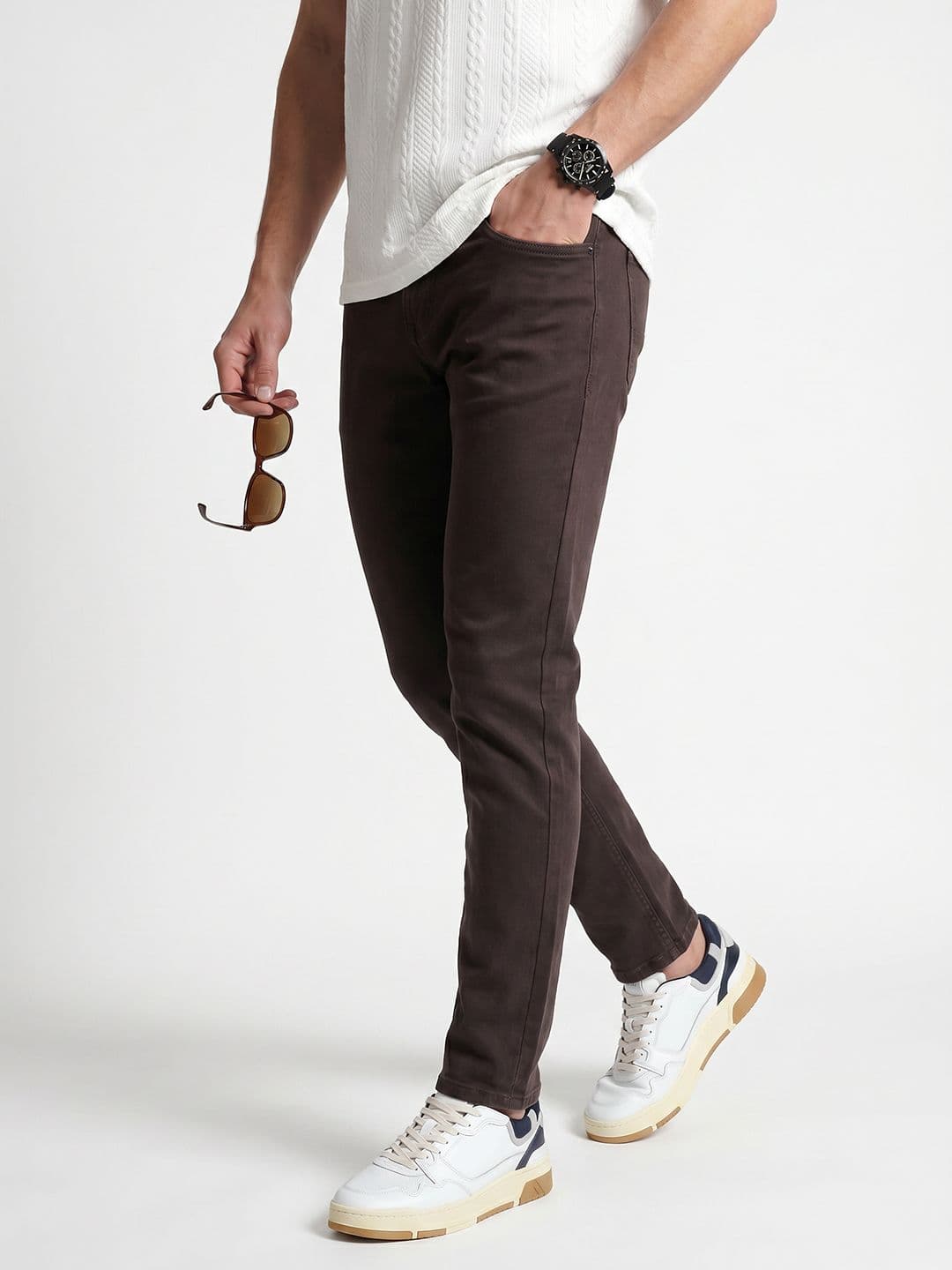 Integriti Men Coloured Slim Fit Stretchable Jeans - view 1