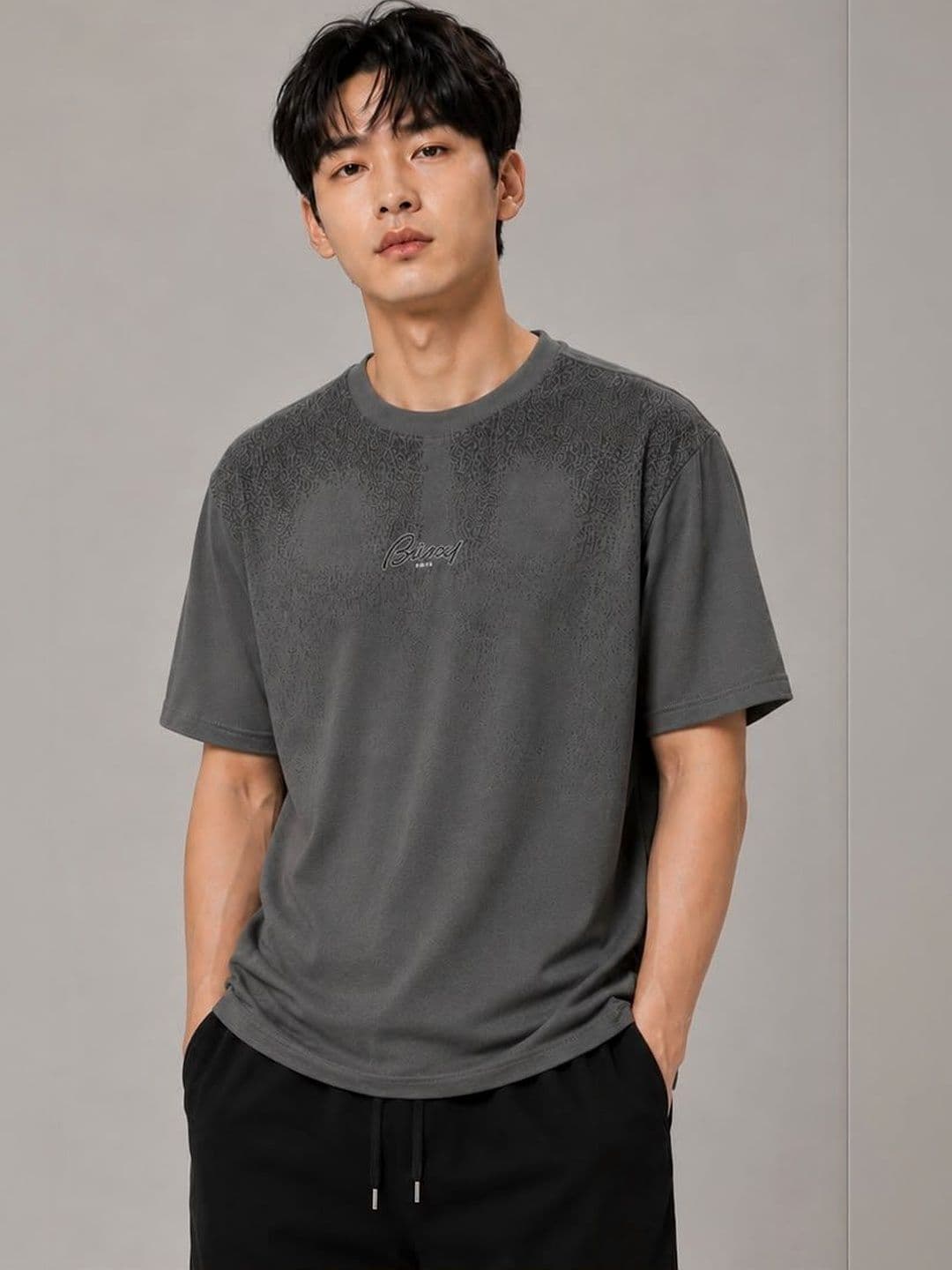 BIGCAPS Men Solid Short Sleeve T-Shirt - view 1