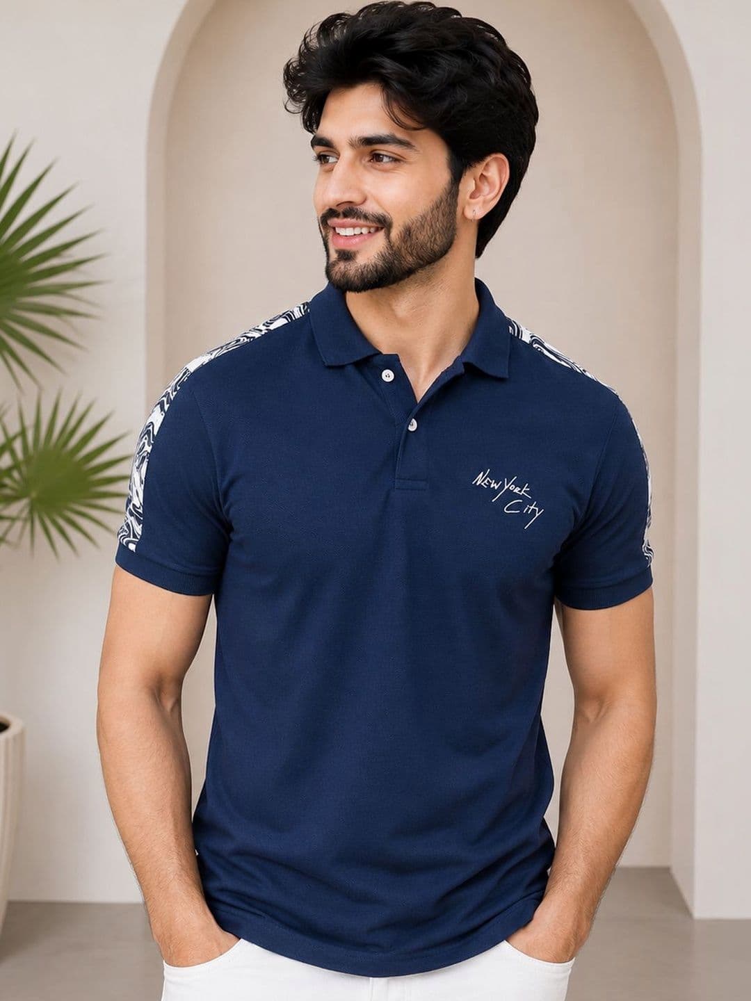 Kook N Keech Men Printed Polo Collar T-shirt - view 1