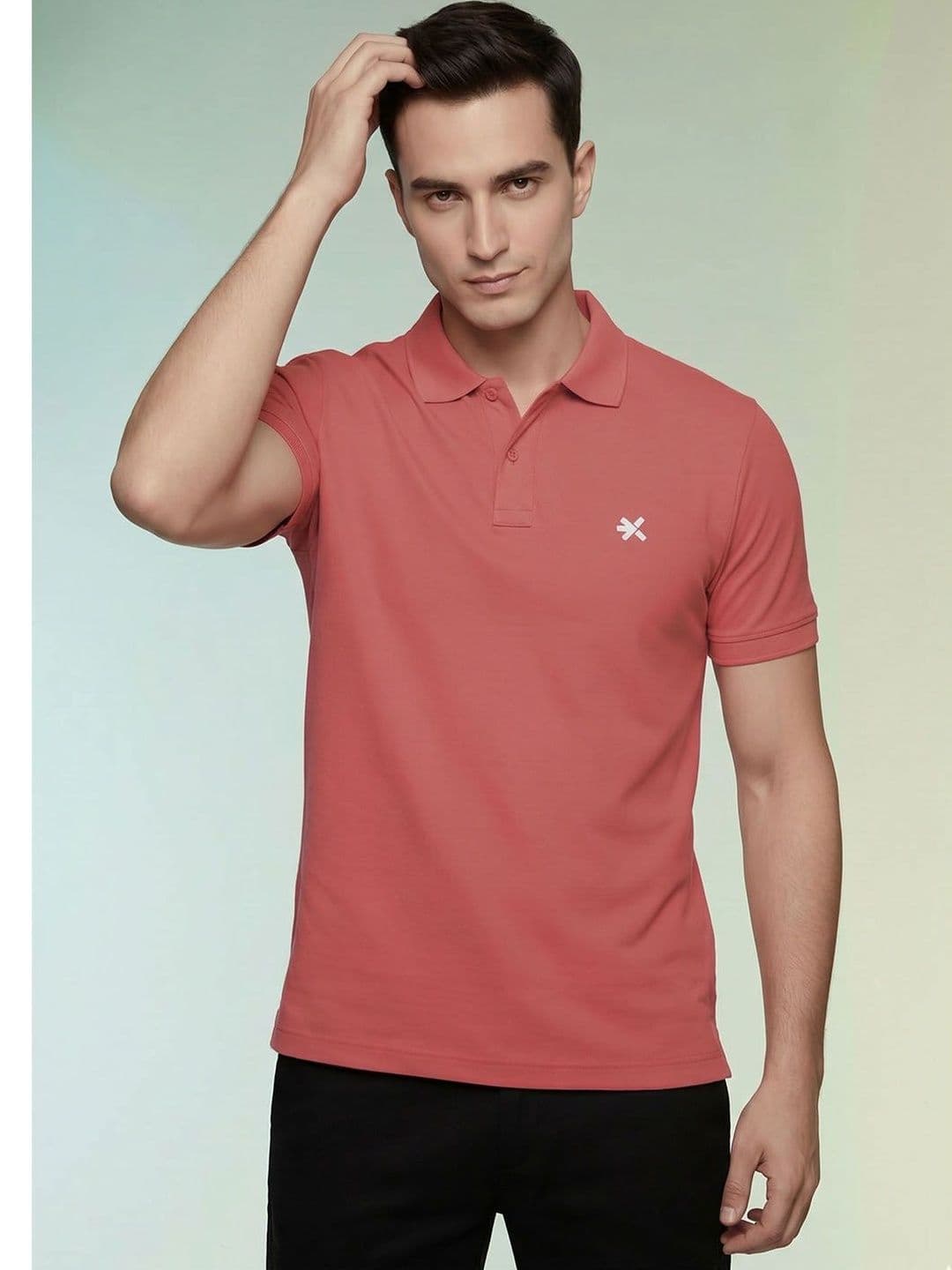 HRX by Hrithik Roshan Men Brand Logo Polo Collar Pockets T-shirt - view 1