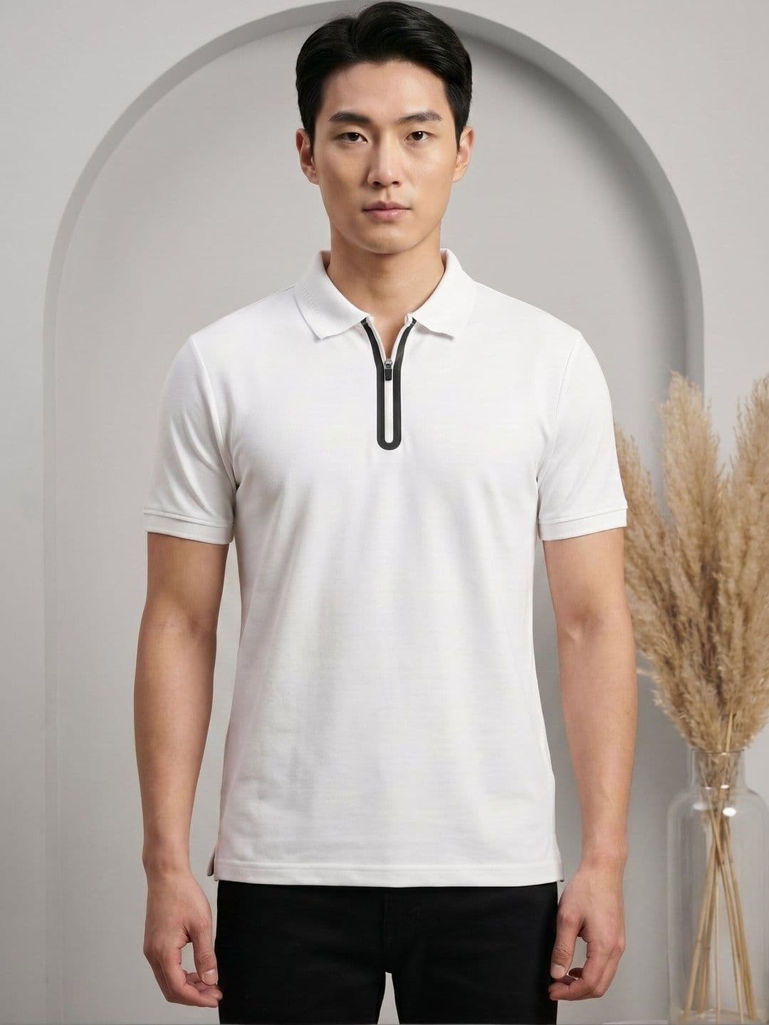 BYBILLOW Men Polo Collar Bio Finish T-shirt - view 1