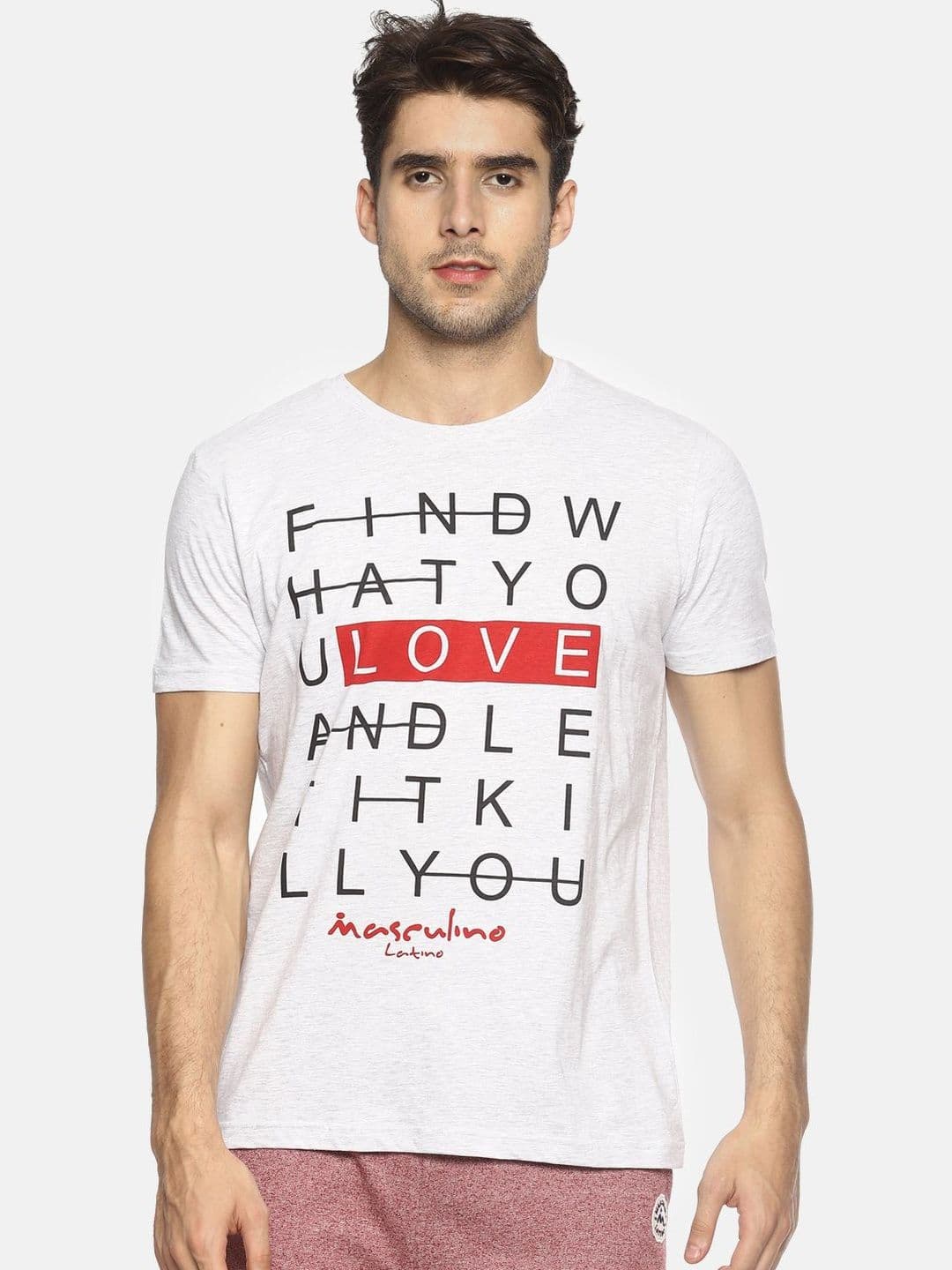 Masculino Latino Men Typography Printed T-shirt - view 1