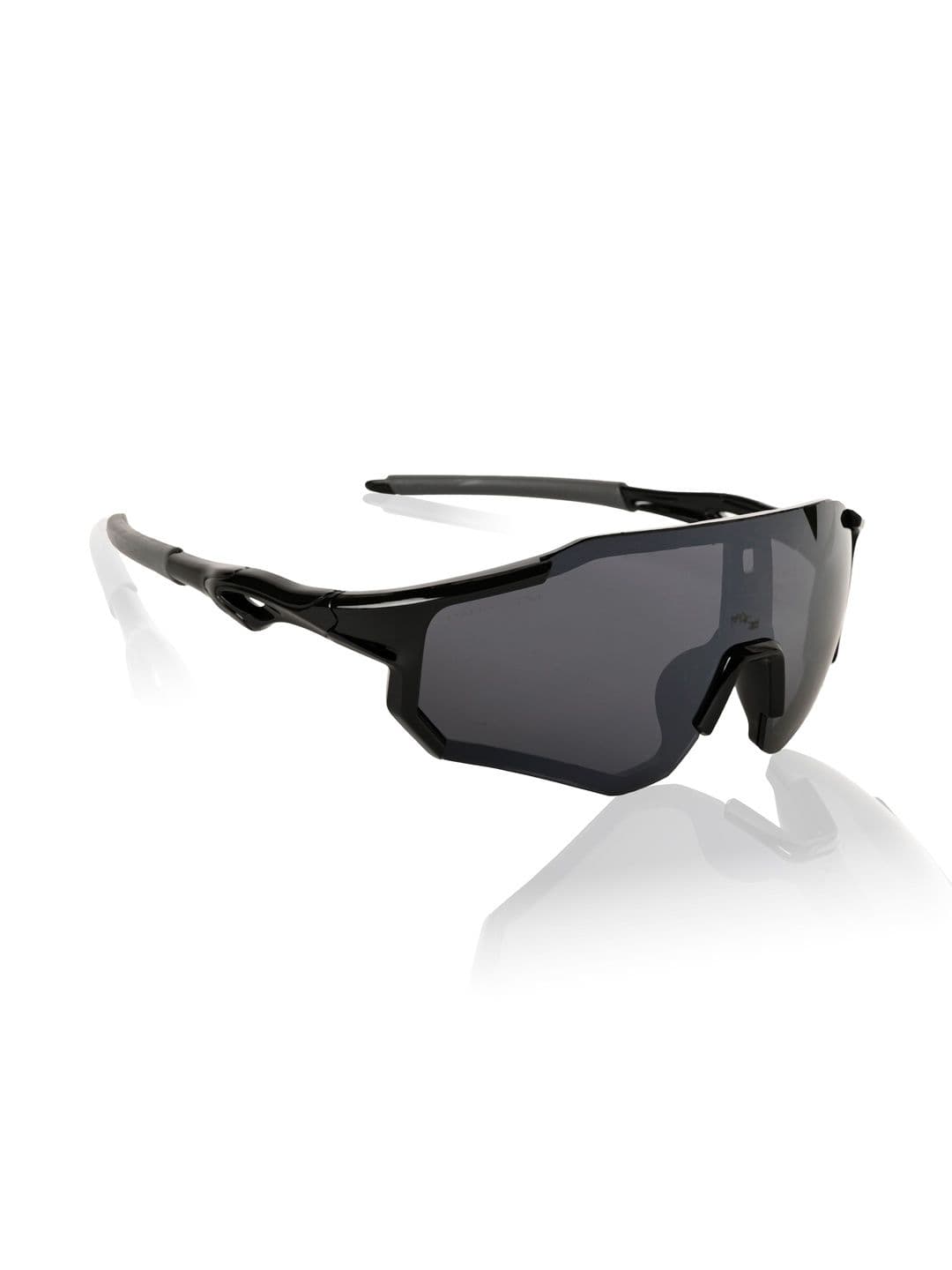 PARK LINE Men Black Lens & Black Sports Sunglasses with - view 1