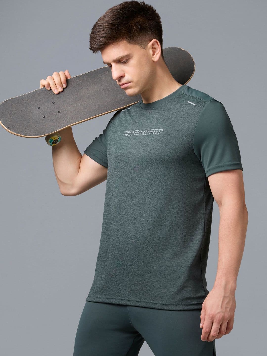 Technosport Men Brand Logo Printed Slim Fit T-shirt - view 1