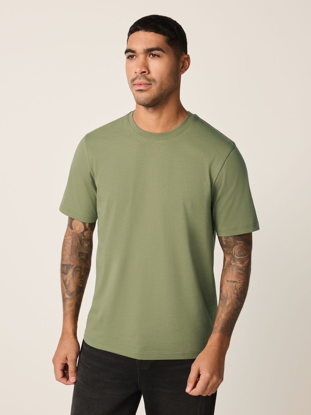 NEXT Men Drop-Shoulder Sleeves Pure Cotton T-shirt - view 1