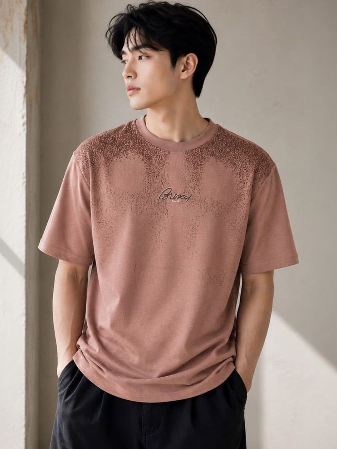 BIGCAPS Embroidered Short Sleeve T-Shirt - view 1