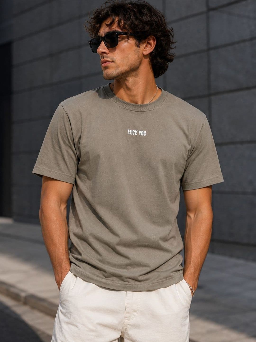 BIGCAPS Men Solid Casual T-Shirt - view 1