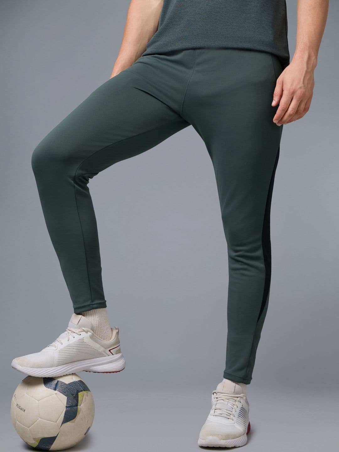 Technosport Men Slim Fit Colourblocked Rapid-Dry Football Joggers - view 1