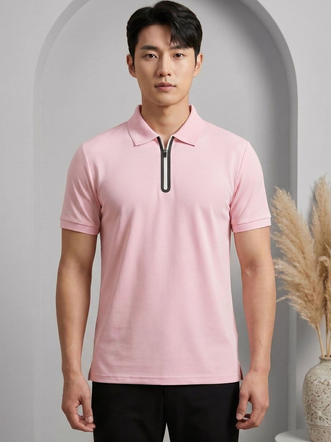 BYBILLOW Men Polo Collar Bio Finish T-shirt - view 1