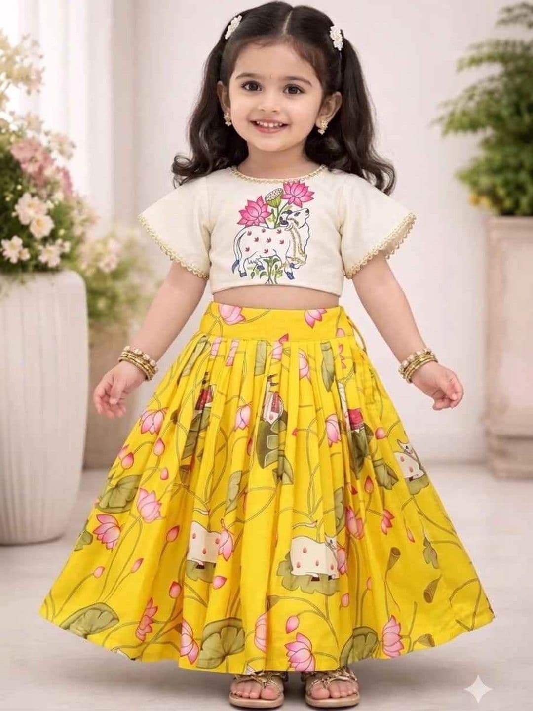 KALINI Girls Printed Ready to Wear Lehenga & - view 1