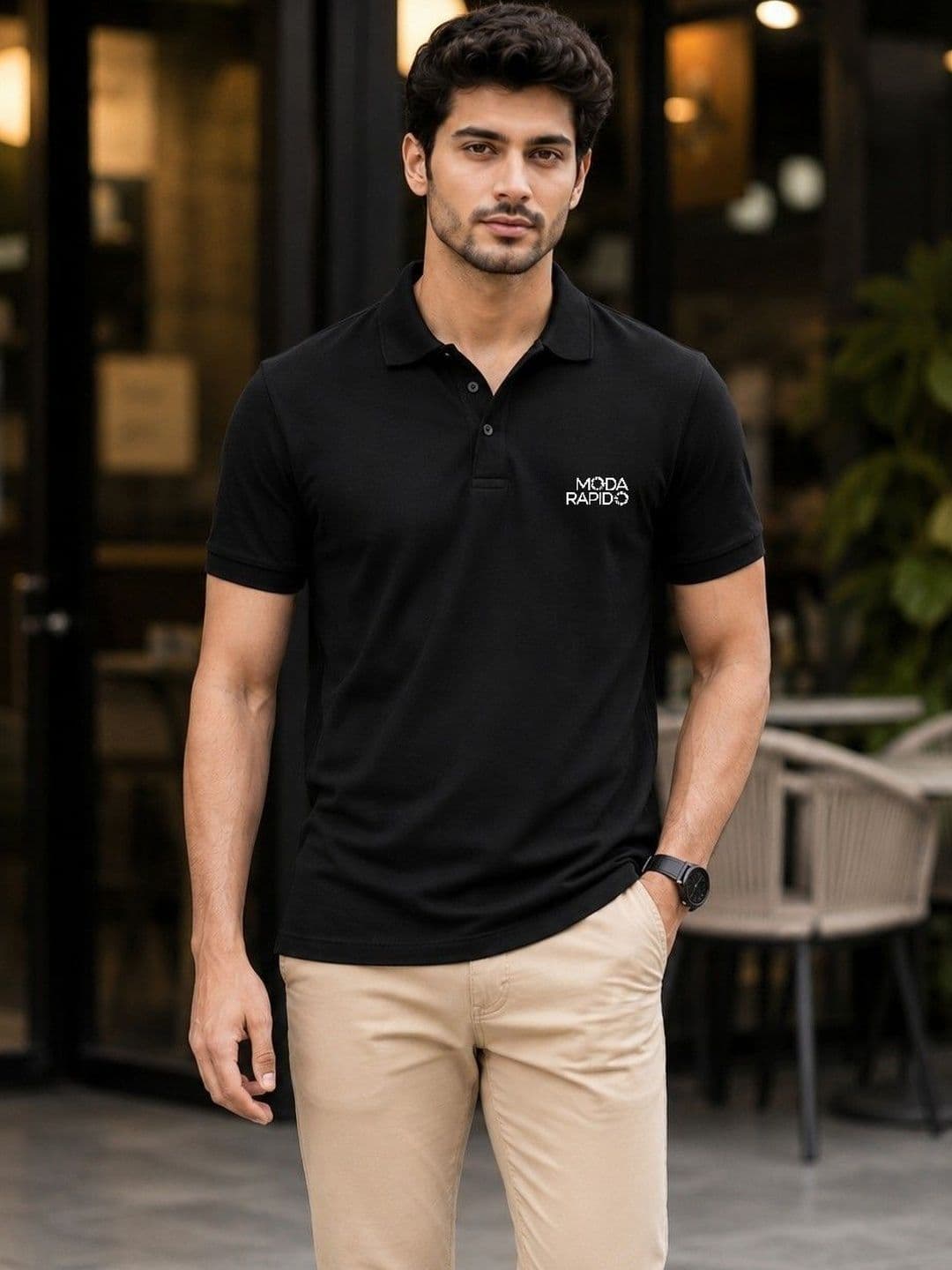 Moda Rapido Men Brand Logo Polo Collar T-shirt - view 1