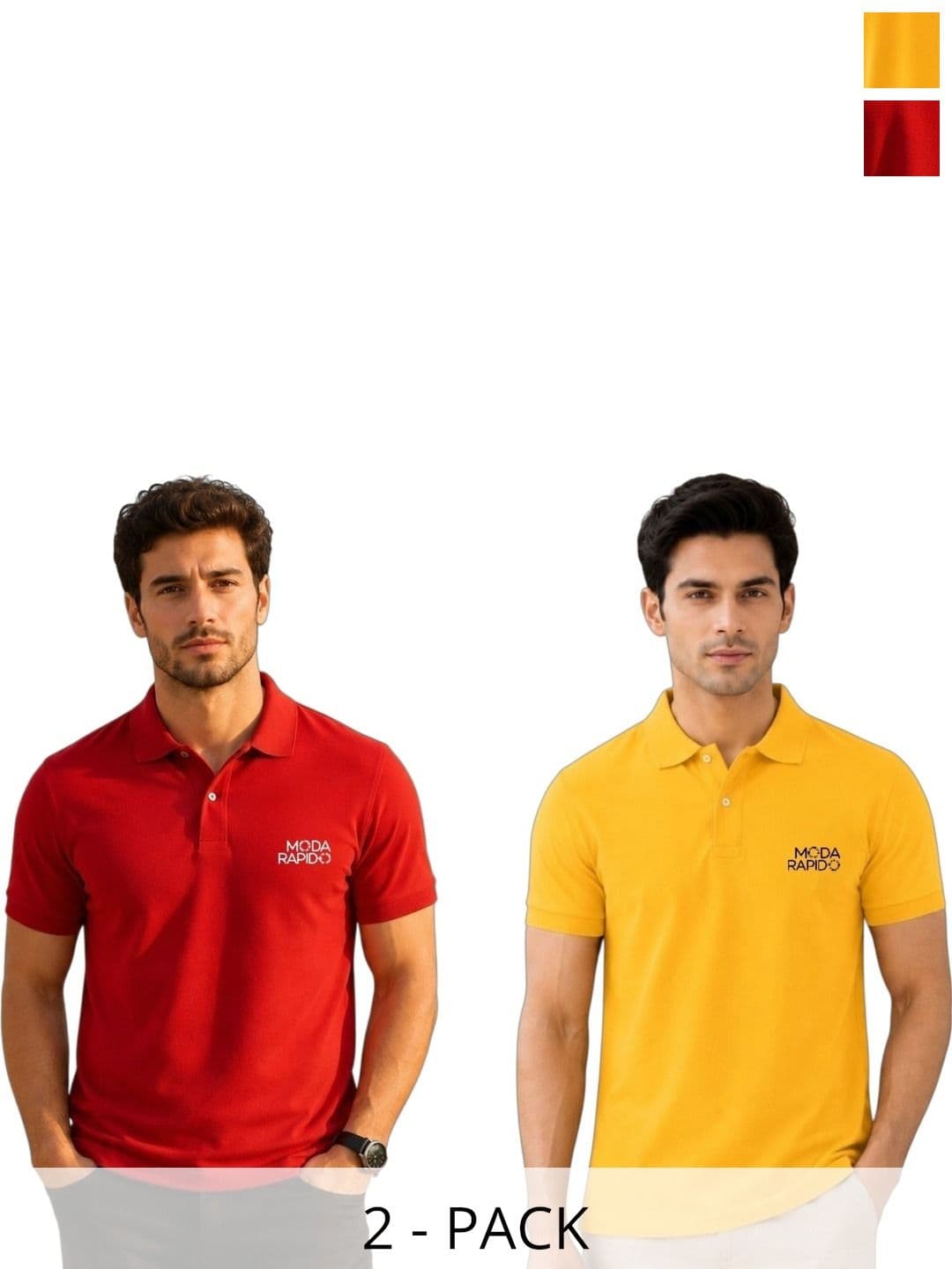 Moda Rapido Men Brand Logo 2 Polo Collar T-shirt - view 1