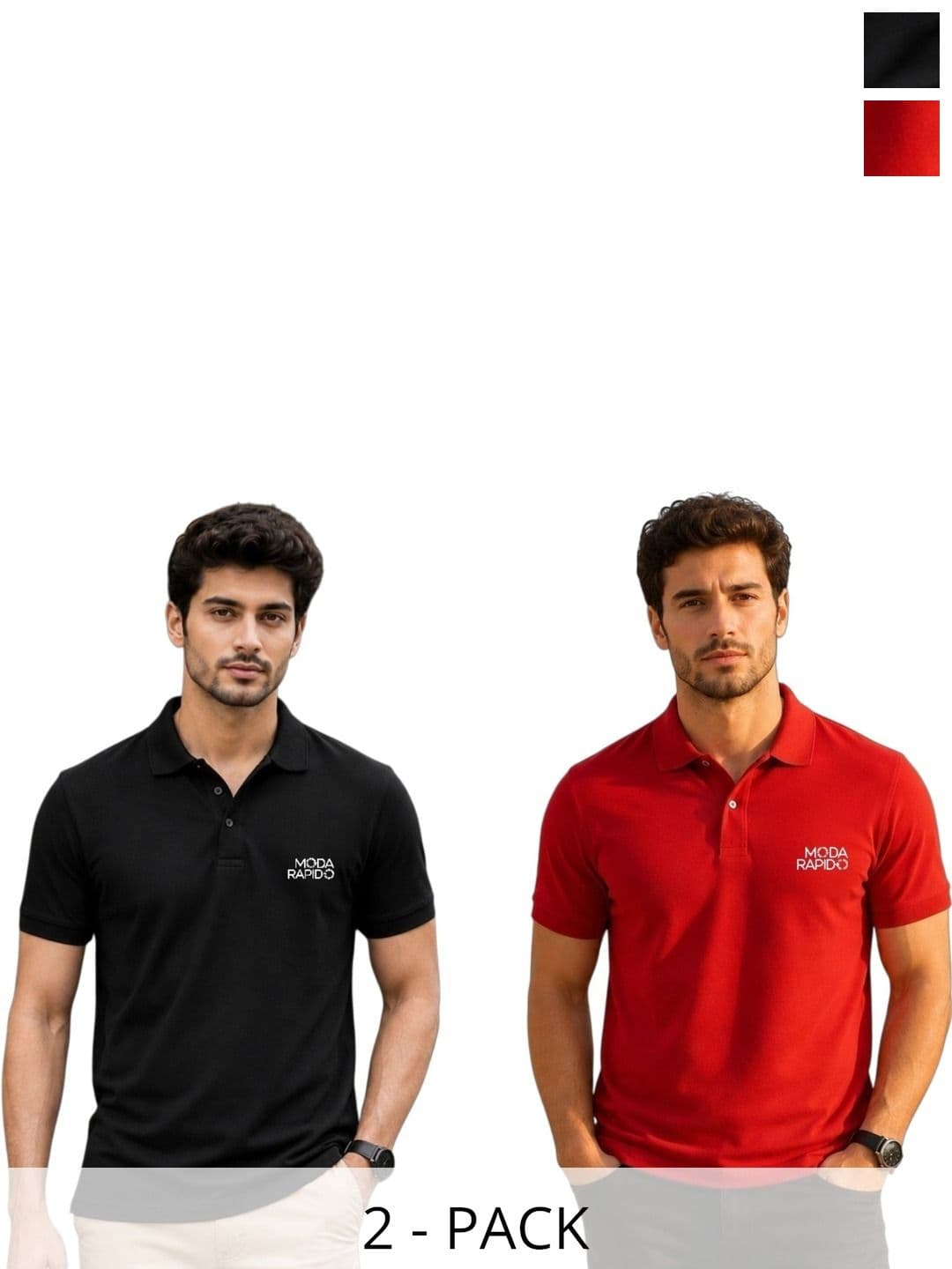 Moda Rapido Men Brand Logo 2 Polo Collar T-shirt - view 1