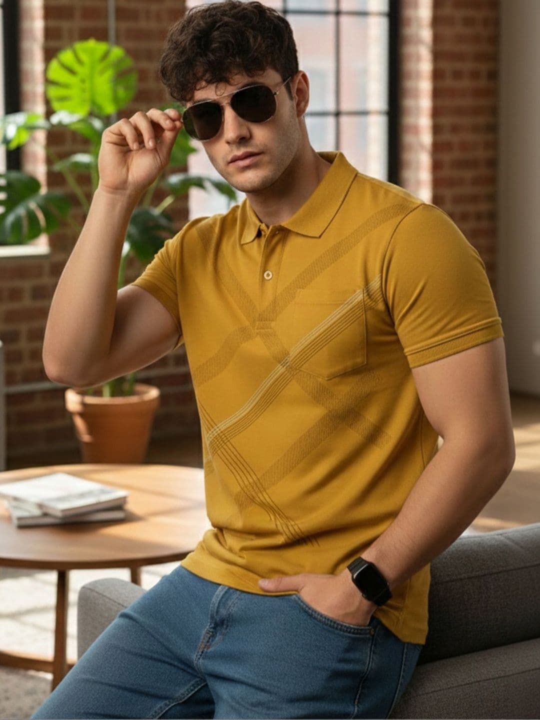 Kook N Keech Men Printed Polo Collar Pockets T-shirt - view 1