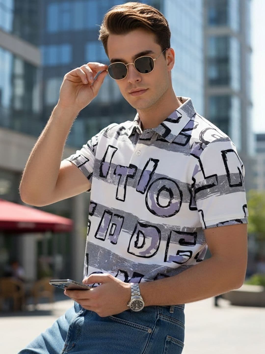 Kook N Keech Men Typography Printed Polo Collar T-shirt - view 1