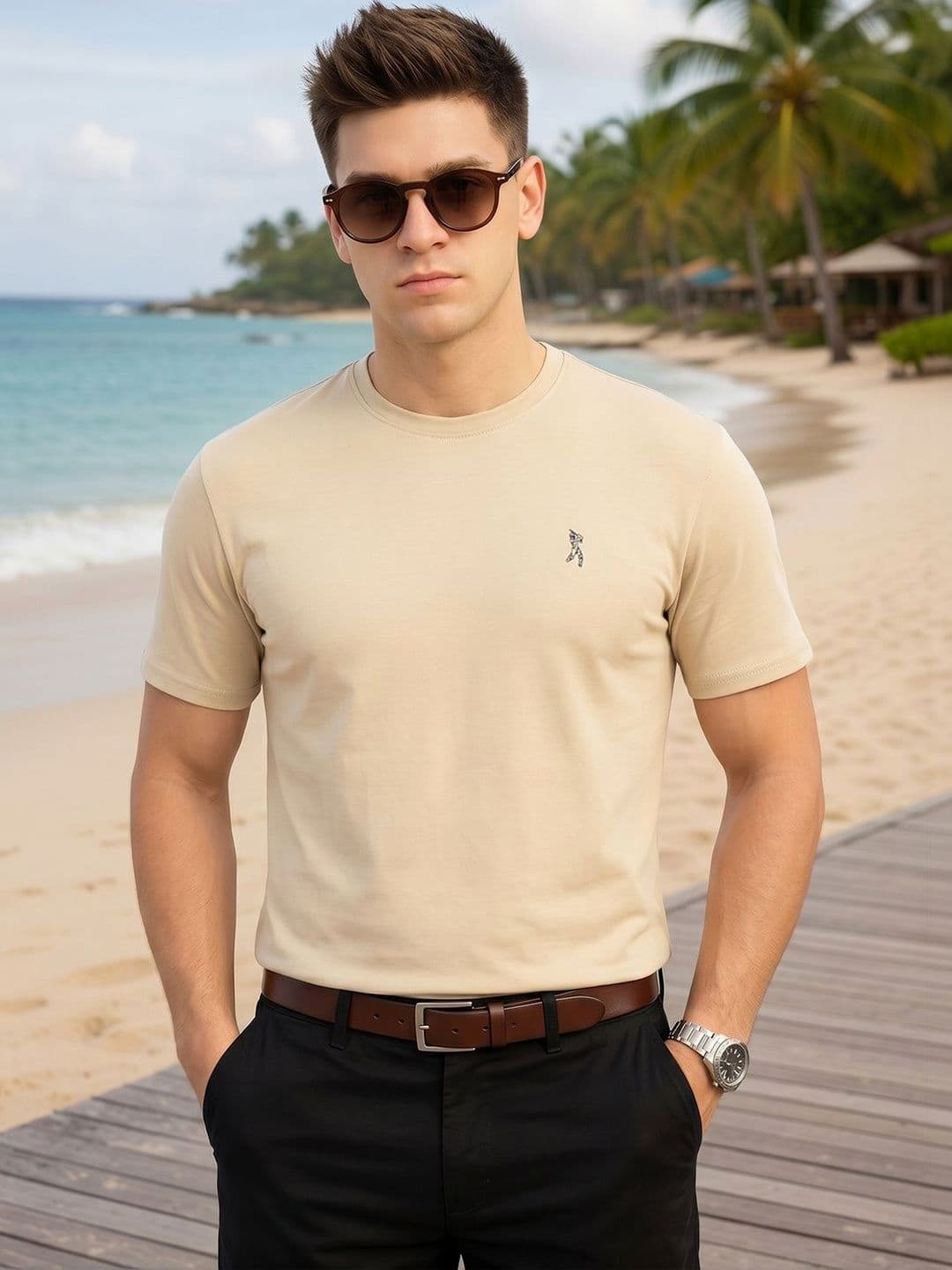 Thomas Scott Pure Cotton Round Neck Regular Fit Tshirt - view 1