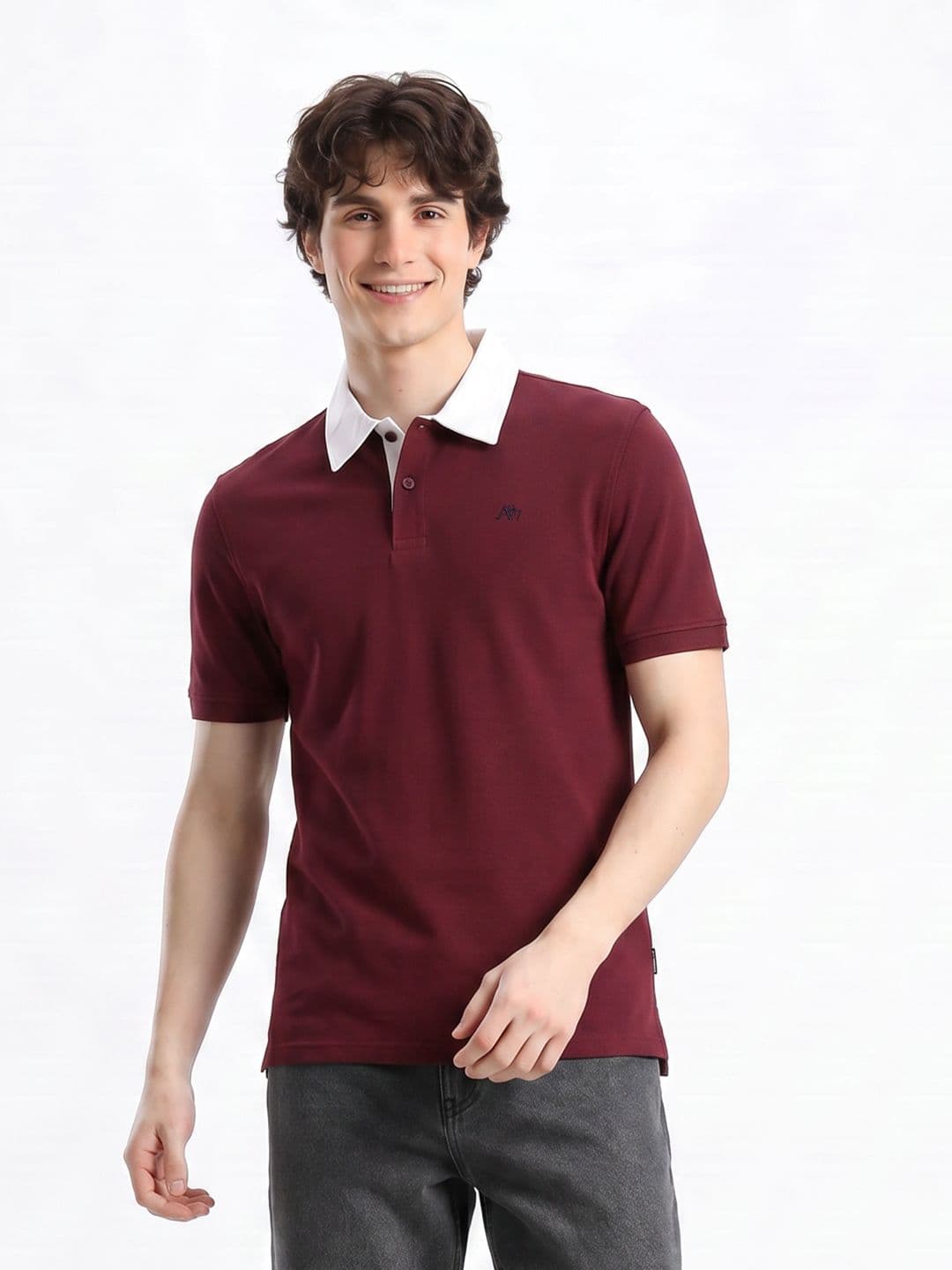 Aeropostale Polo Collar Pure Cotton T-shirt - view 1