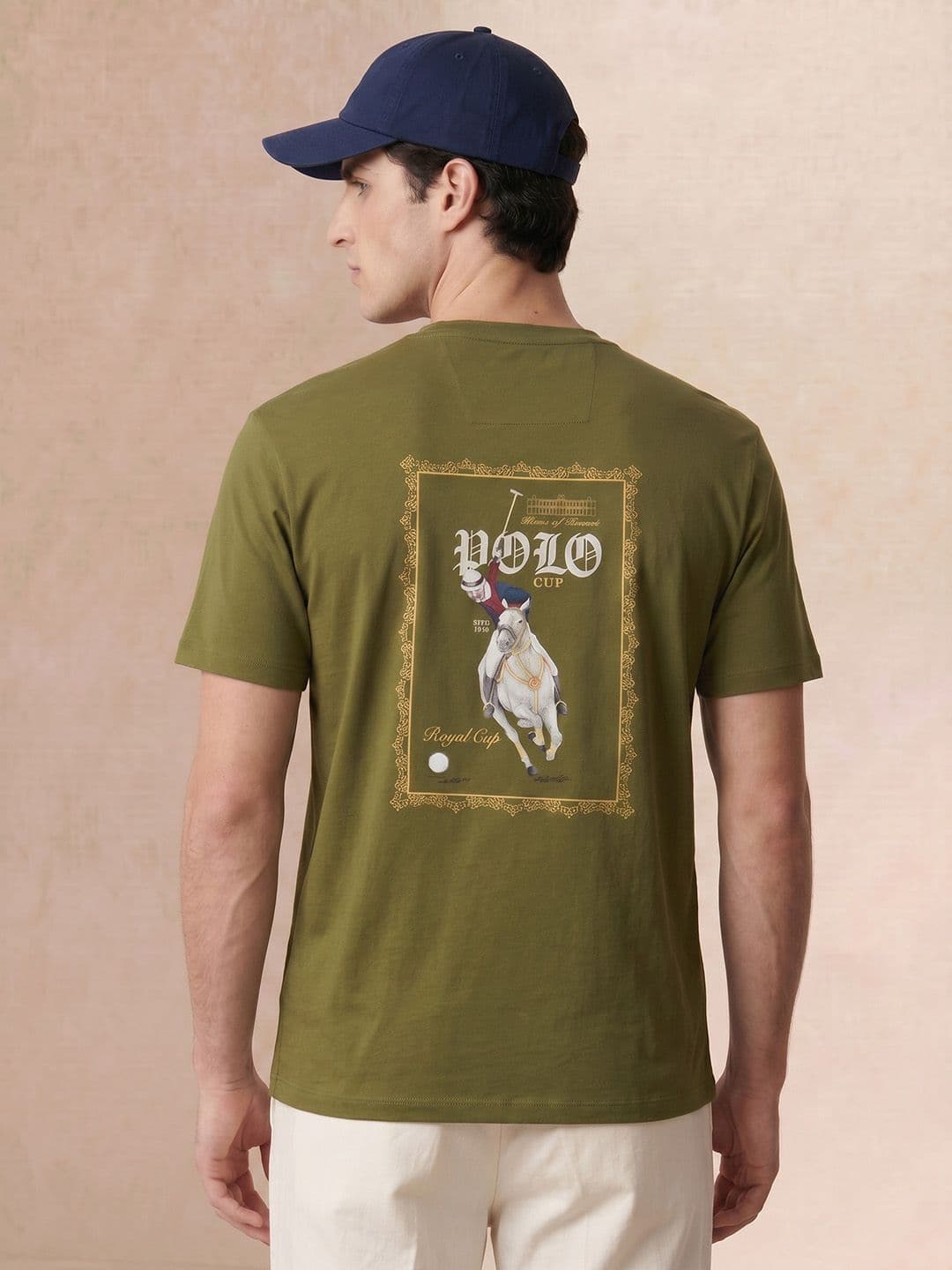 House of Pataudi Printed Pure Cotton T-shirt - view 1