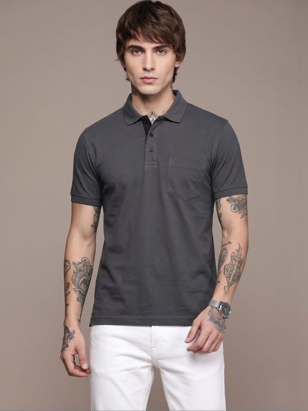 SANDPIPER Men Polo Collar Pockets T-shirt - view 1