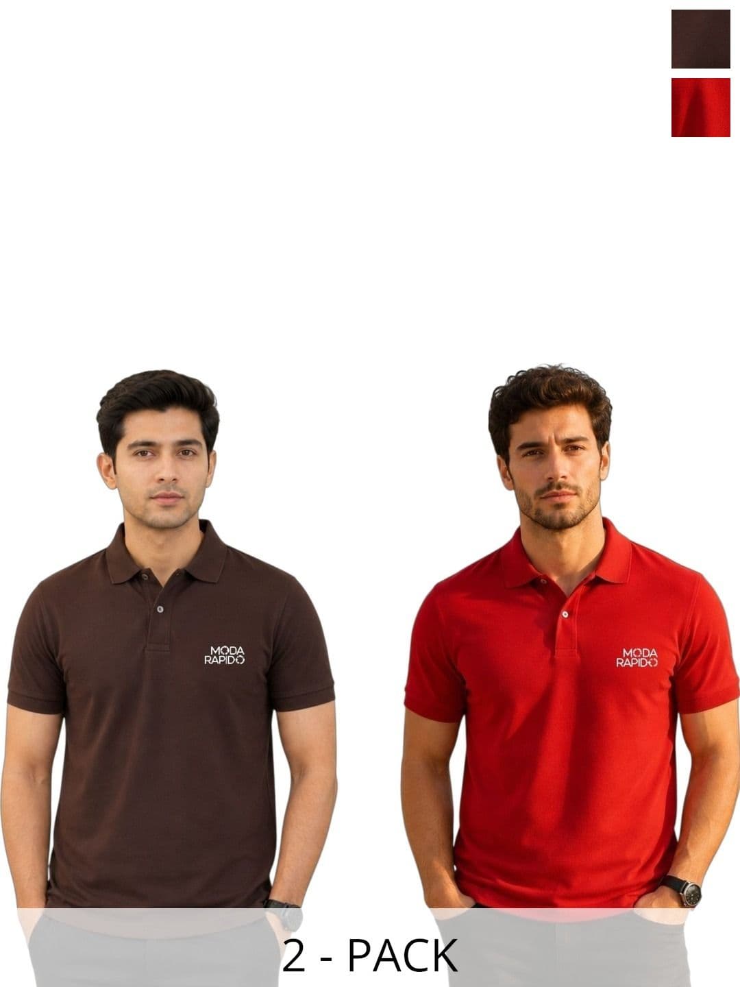 Moda Rapido Men Brand Logo 2 Polo Collar T-shirt - view 1