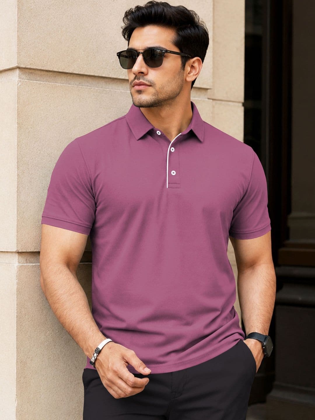 VeBNoR Polo Collar Regular Fit T-Shirt - view 1