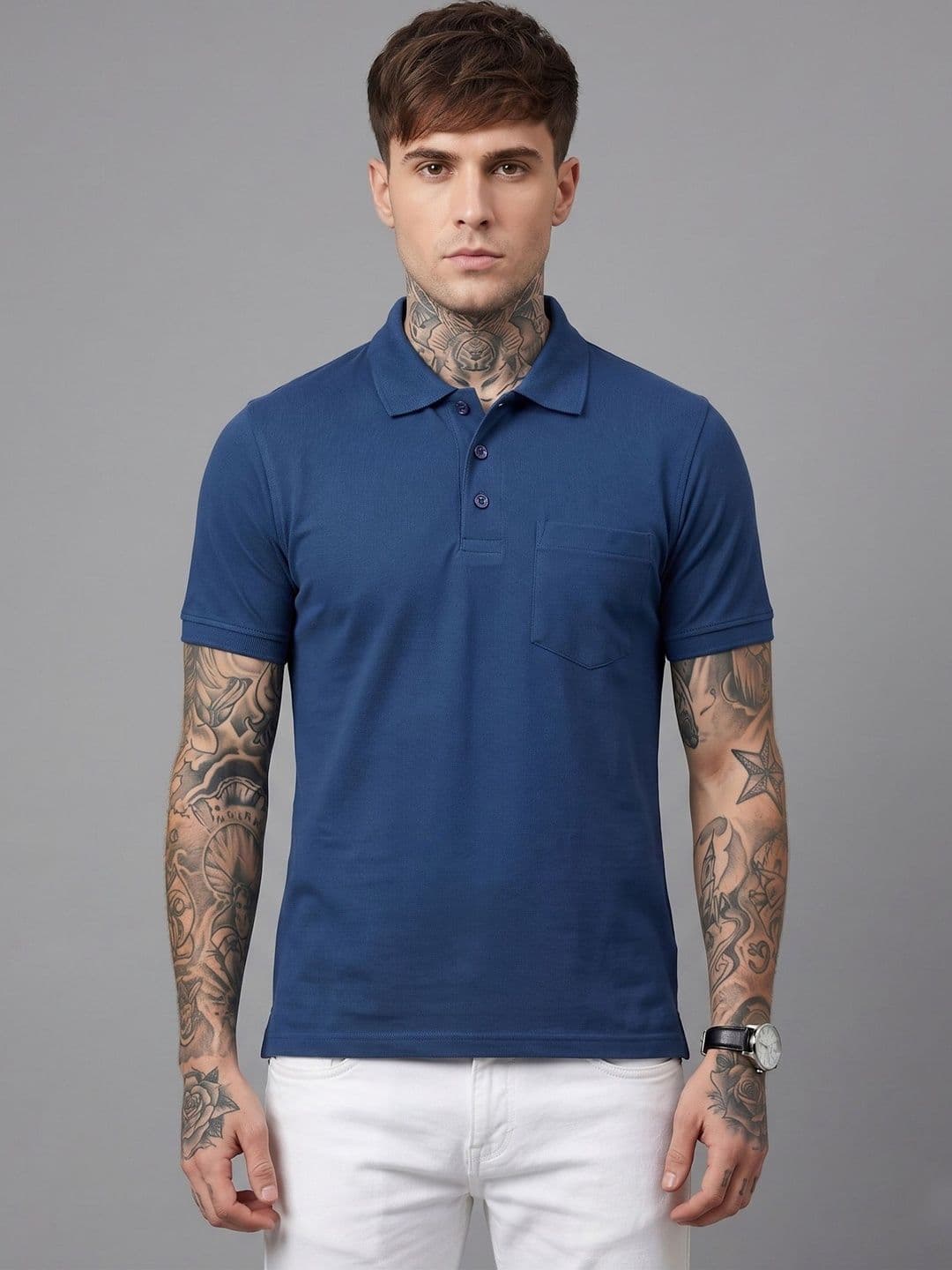SANDPIPER Men Polo Collar Pockets T-shirt - view 1