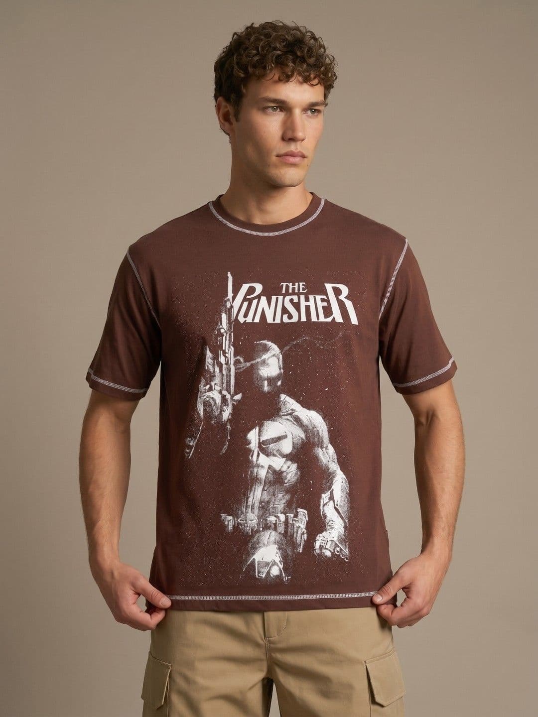 glitchez Punisher Printed Relaxed Fit T-shirt - view 1