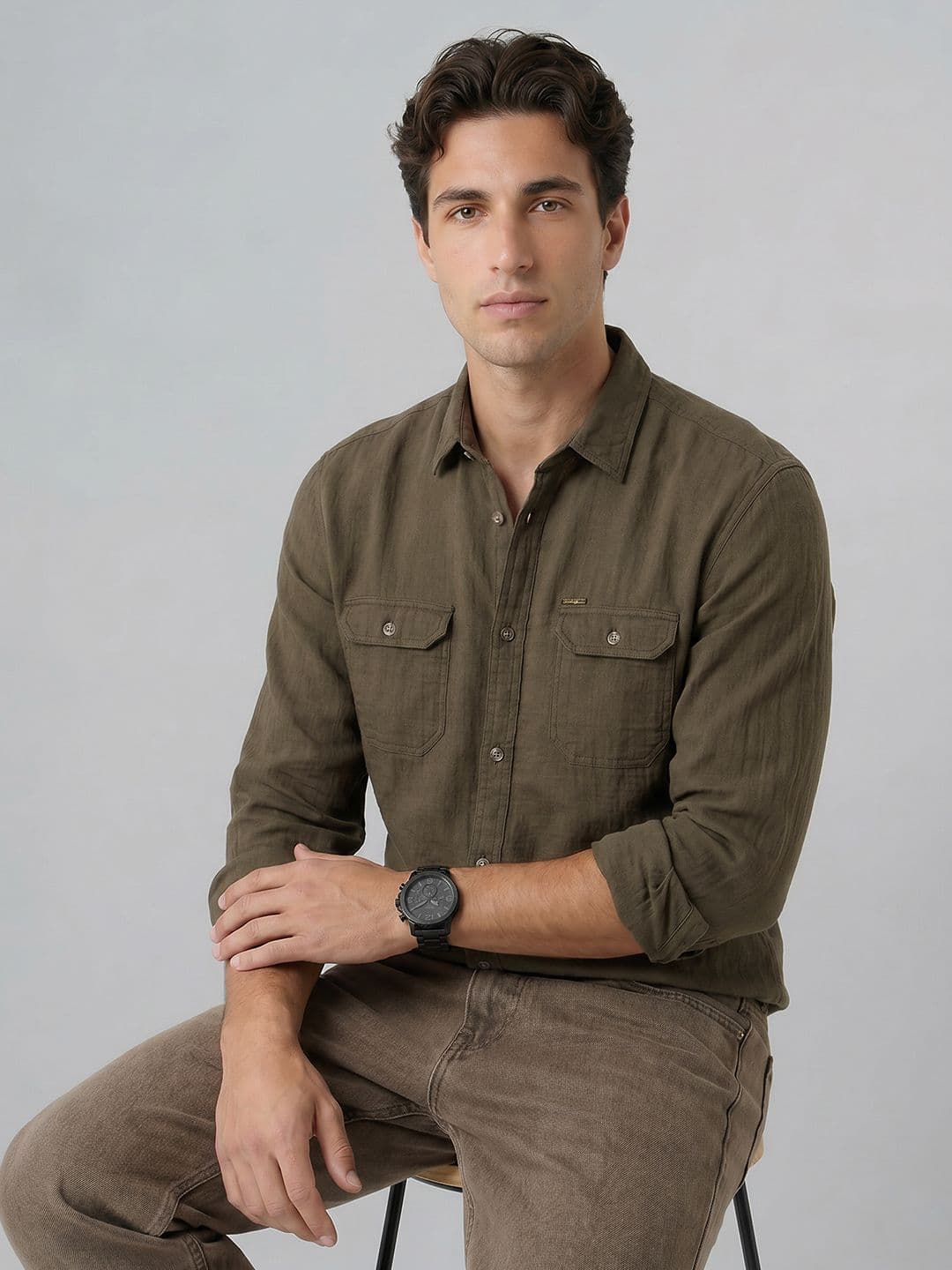 Indian Terrain Pure Cotton Casual Shirt - view 1